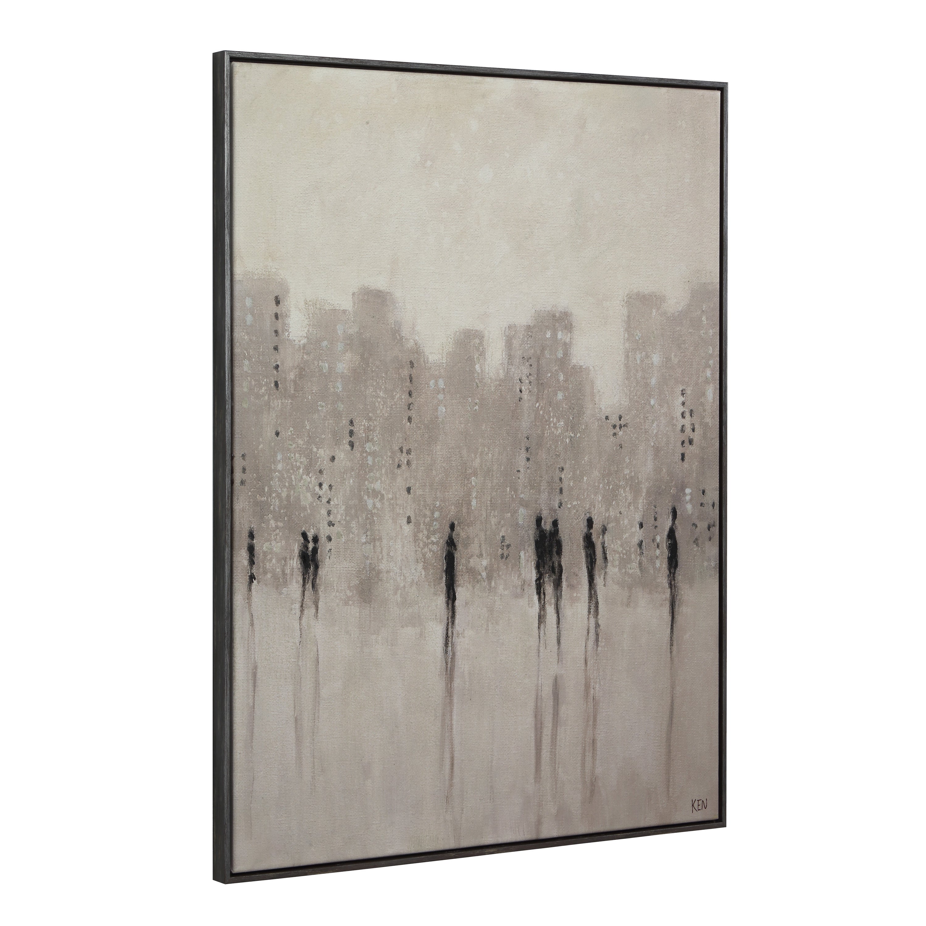 Storia 40" H x 30" W Canvas Art, Beige - Angle Image - OL2224