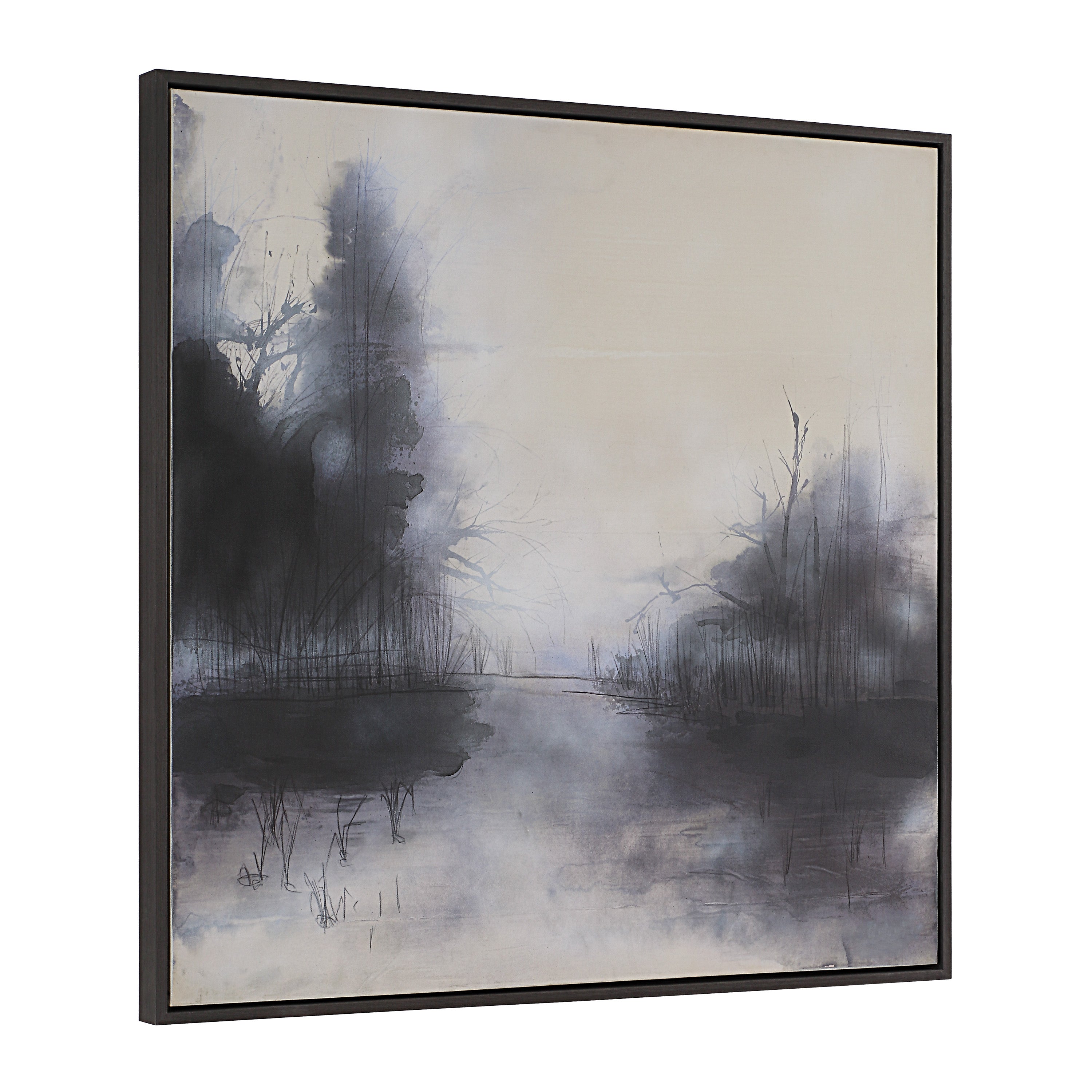 Spencer 40" H x 40" W Canvas Art, White - Angle Image - OL2178