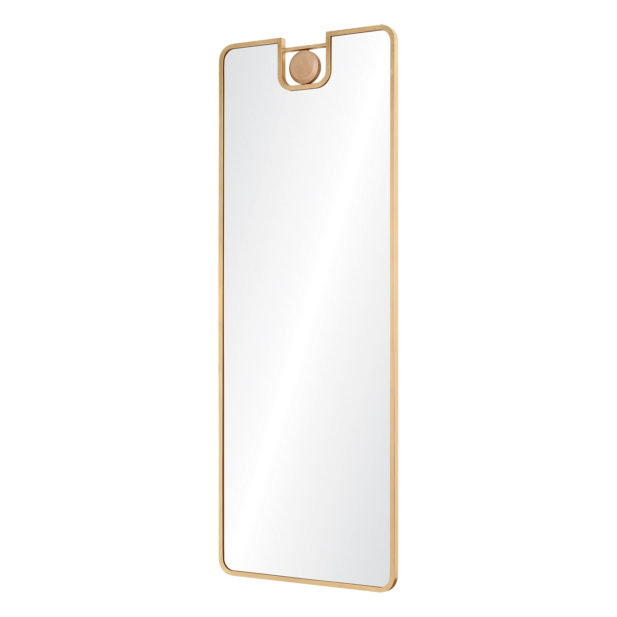Kepler 65" Tall Rectangle Full Length Mirror, Yellow - Angle Image - MT2558