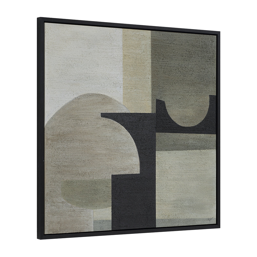 Gladiolus 40" Wide Canvas Art, Green, Black - Angle Image - OL2172
