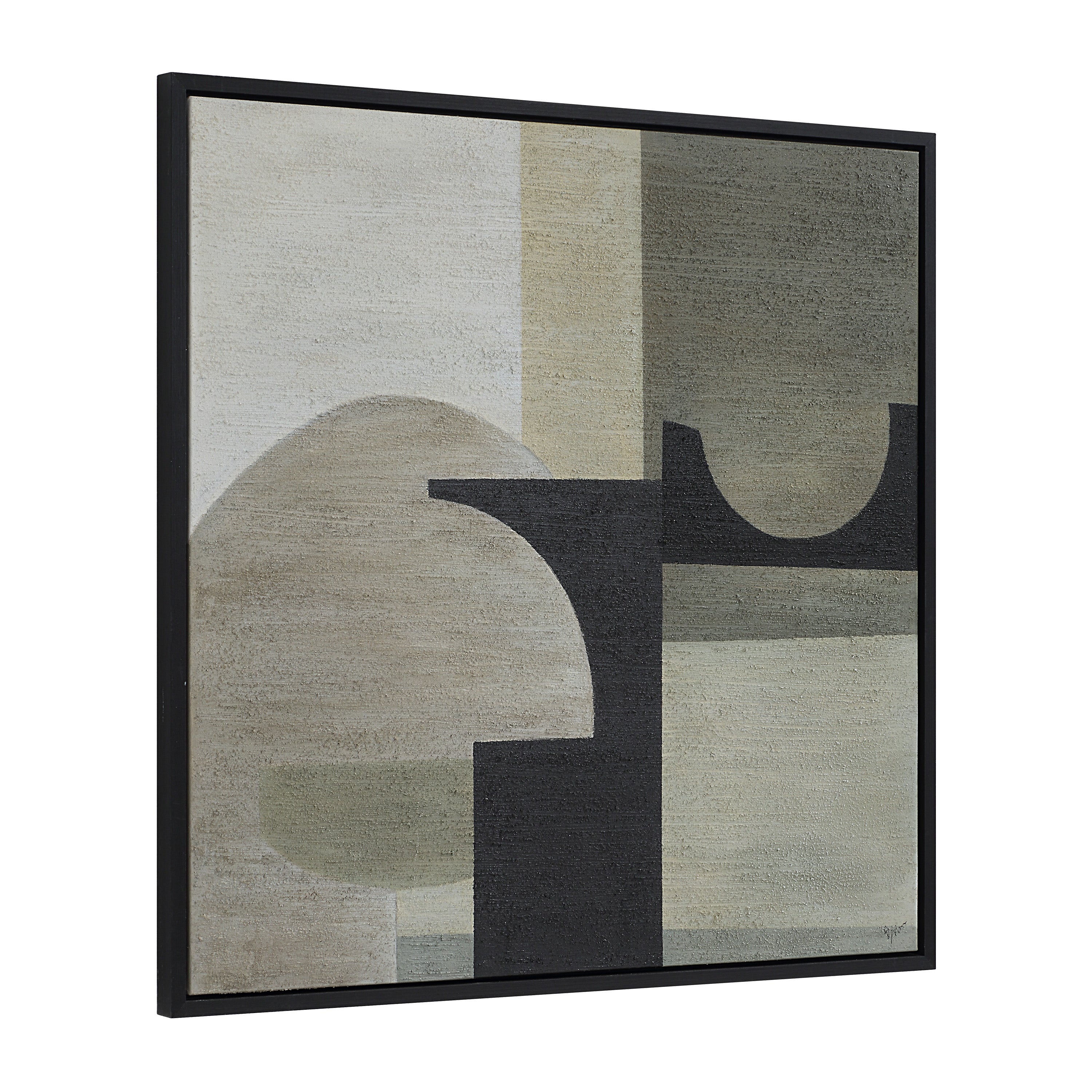Gladiolus 40" Wide Canvas Art, Green, Black - Angle Image - OL2172