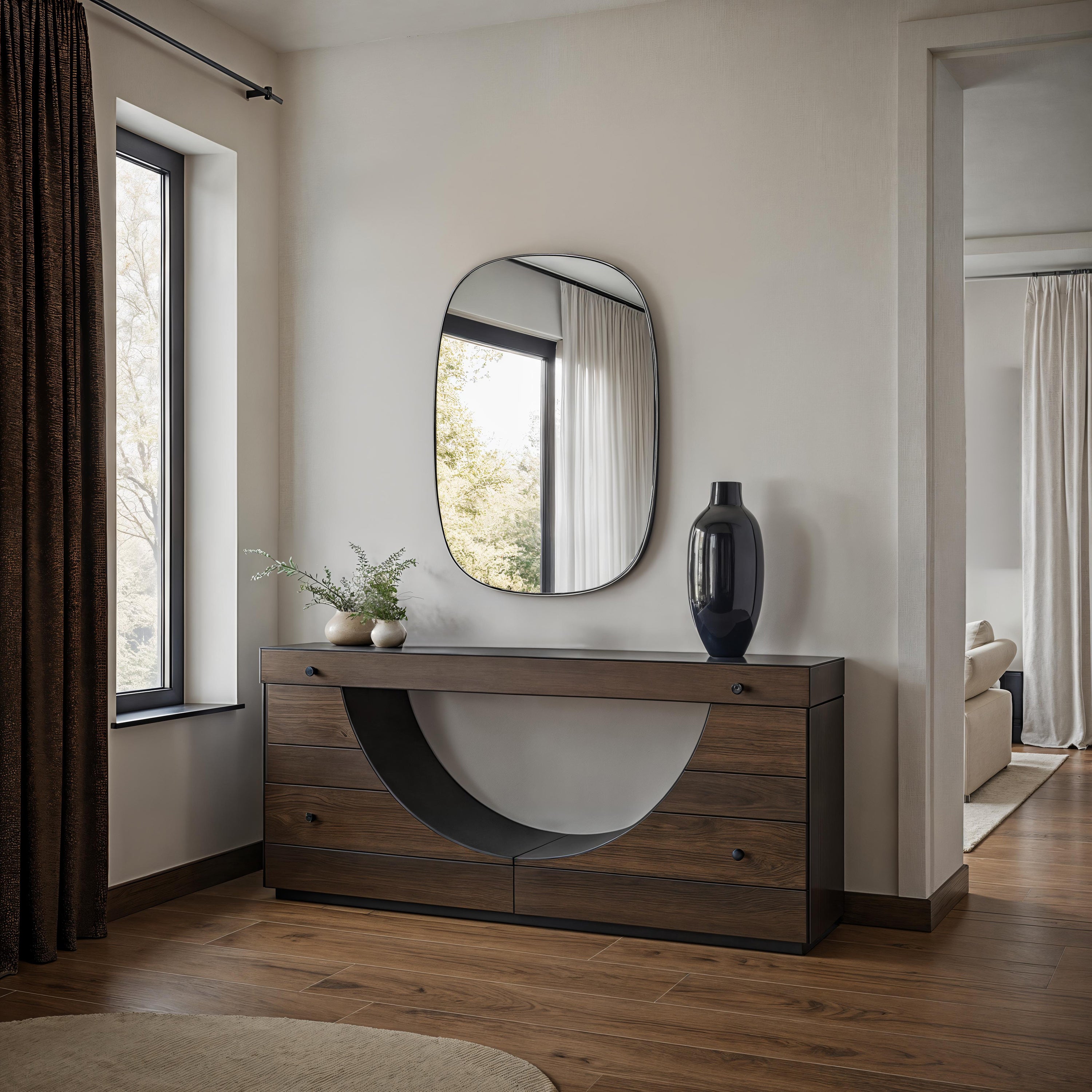 Talco 36" H x 24" W Wall Mirror, Silver - Lifestyle Image - MT2733
