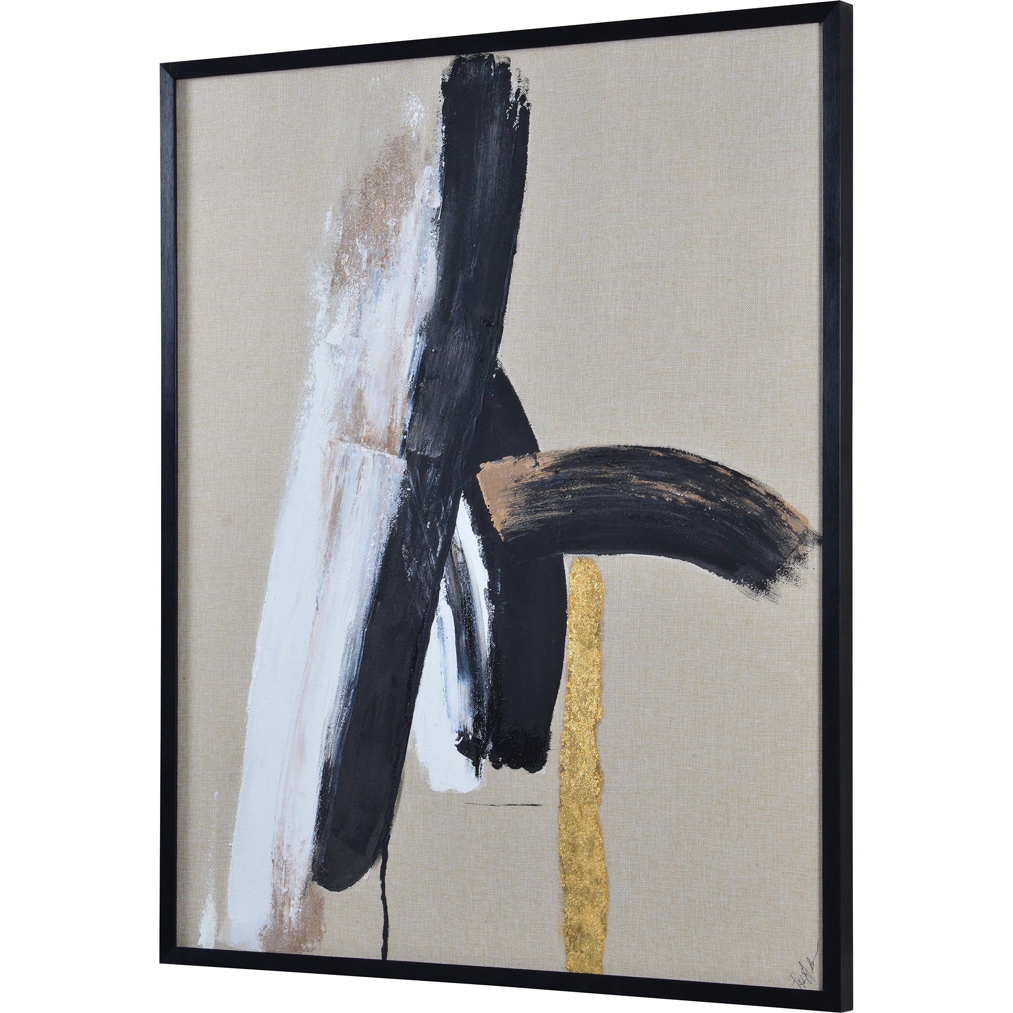 Ilya 40" Wide Canvas Art, Black - Additional Image 4 - OL1928