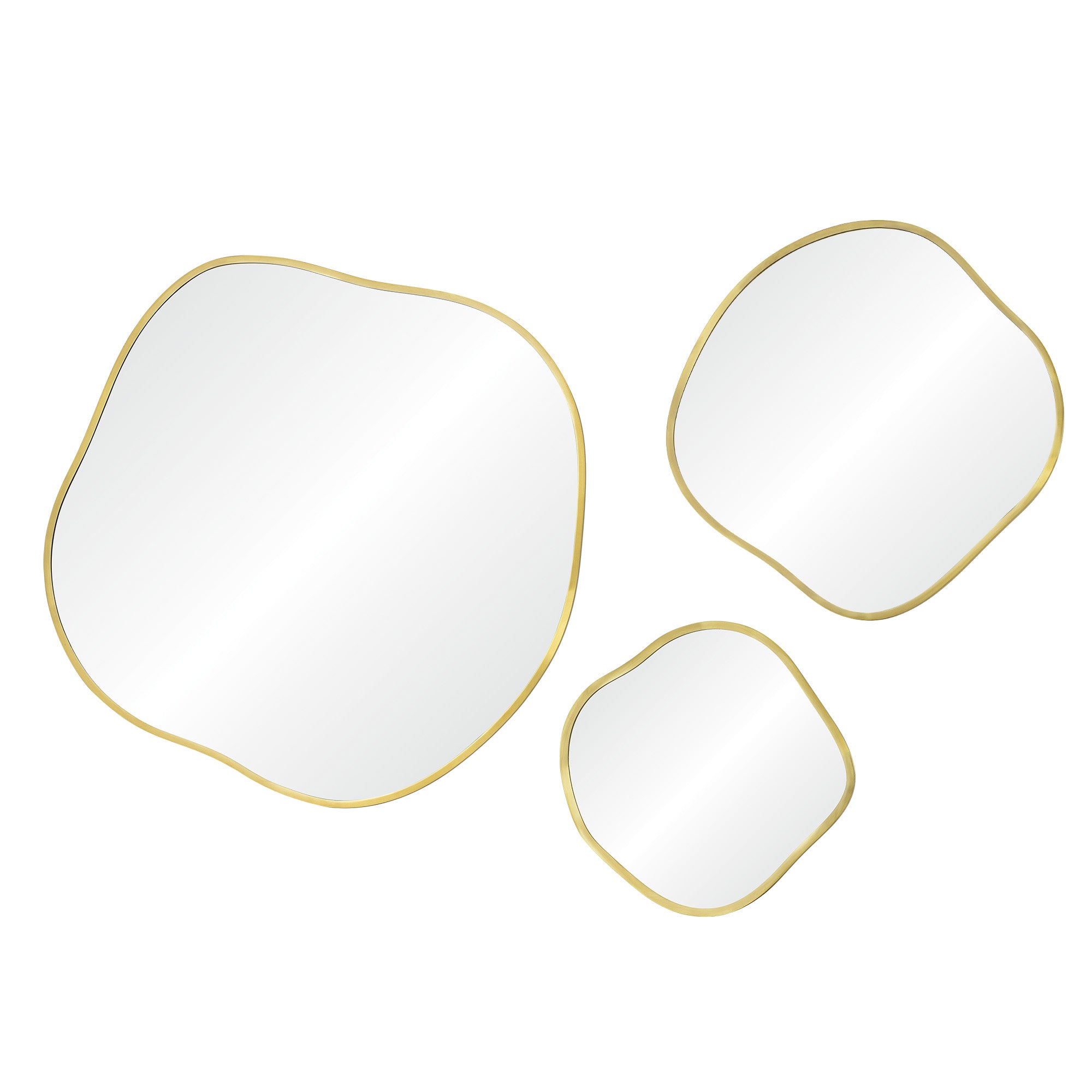 Nucleus 36/24/16" Tall Irregular Wall Mirror, Yellow - Main Image - MT2549