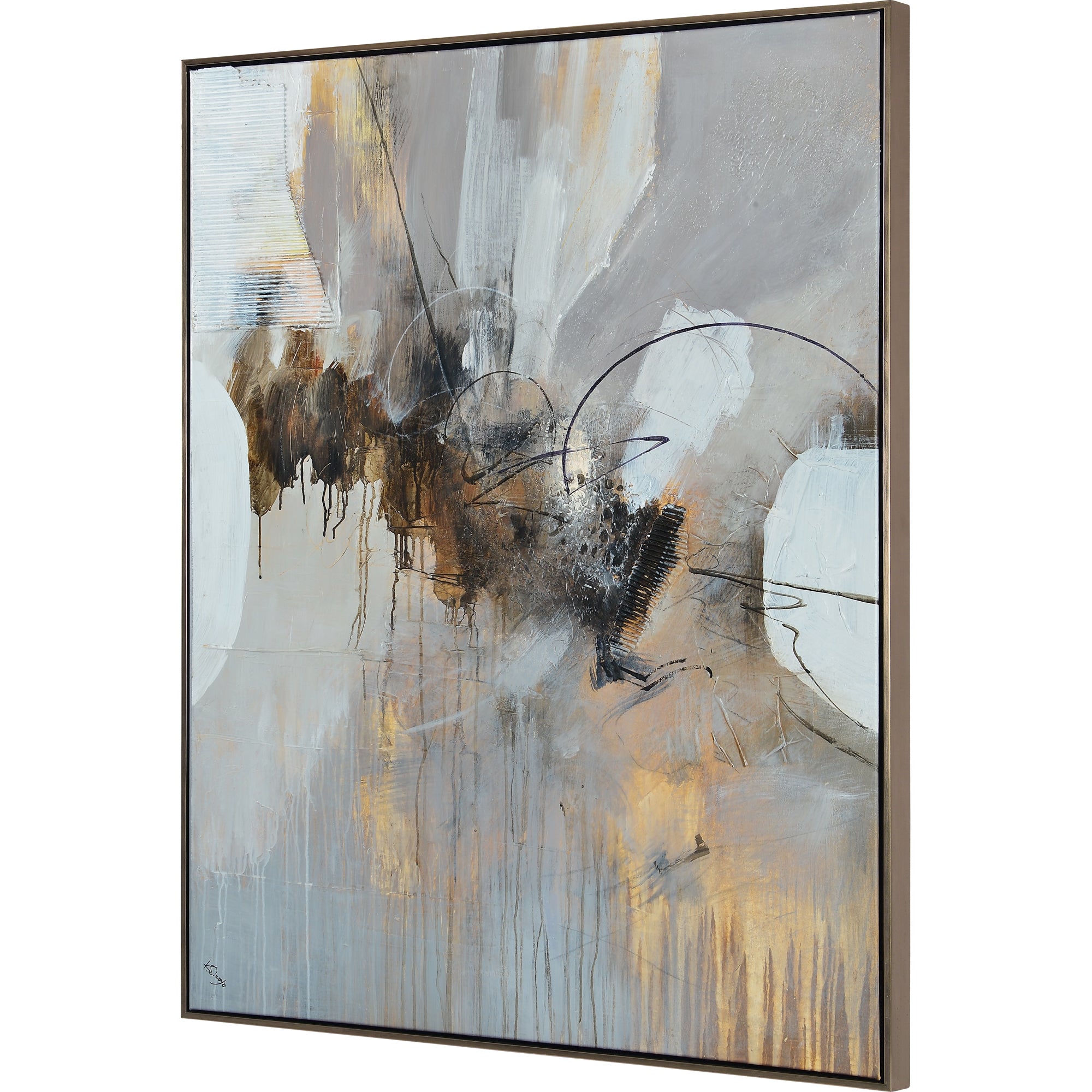 Keys 40" Wide Canvas Art, Grey - Angle Image - OL1960