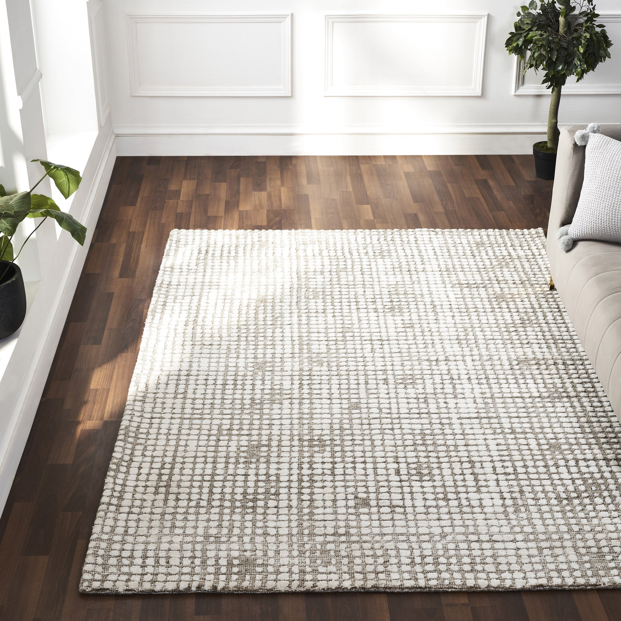 Hazel 8x 10 Power loomed Indoor Rug, Taupe - Lifestyle Image - RHAZ-10262-810