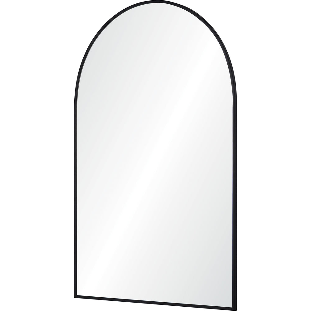 Waren 36" Tall Arch Wall Mirror, Black - Angle Image - MT2451