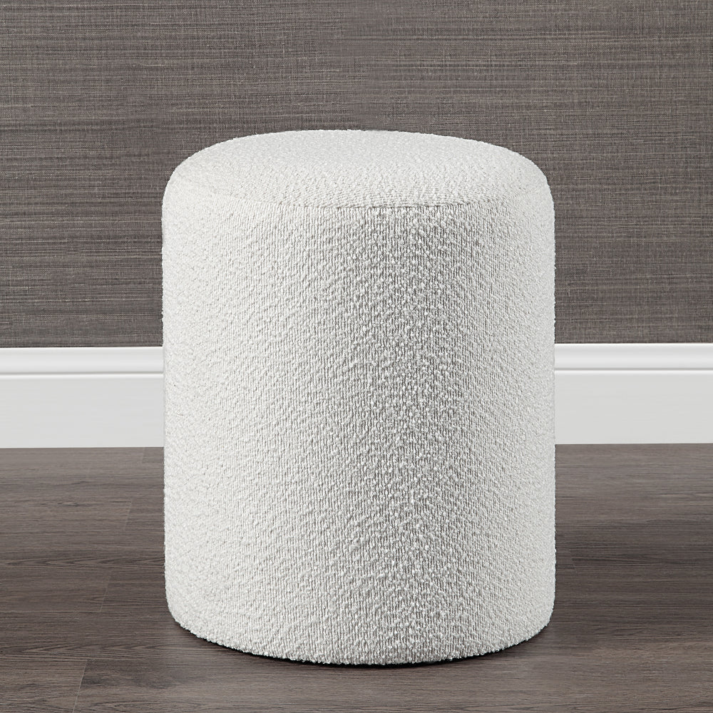 Corbin Indoor Boucle Ottoman, Off-White - Lifestyle Image - CHA096