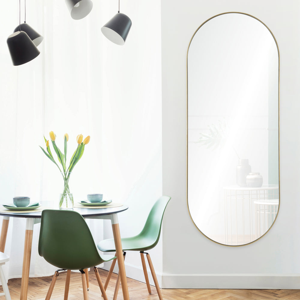 Marius 60" Tall Oval Full Length Mirror, Yellow - Additional Image 3 - MT2366
