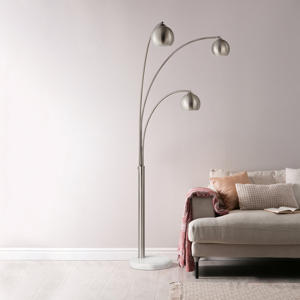 Aguillard 87.5" Height Floor Lamp, Grey - Lifestyle Image - LPF3161
