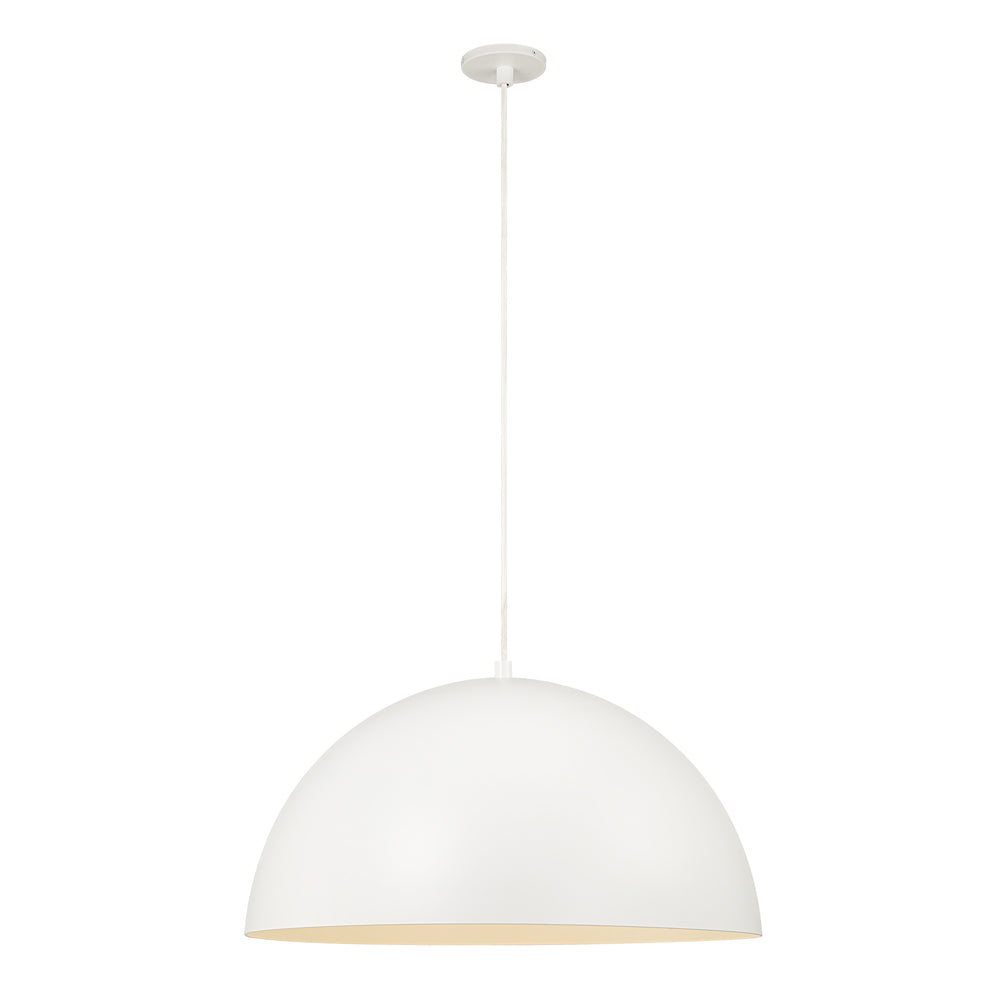 Ozona 27.5" Wide 1-Light Chandelier, Matte Off-White - Additional Image 2 - LPC4480