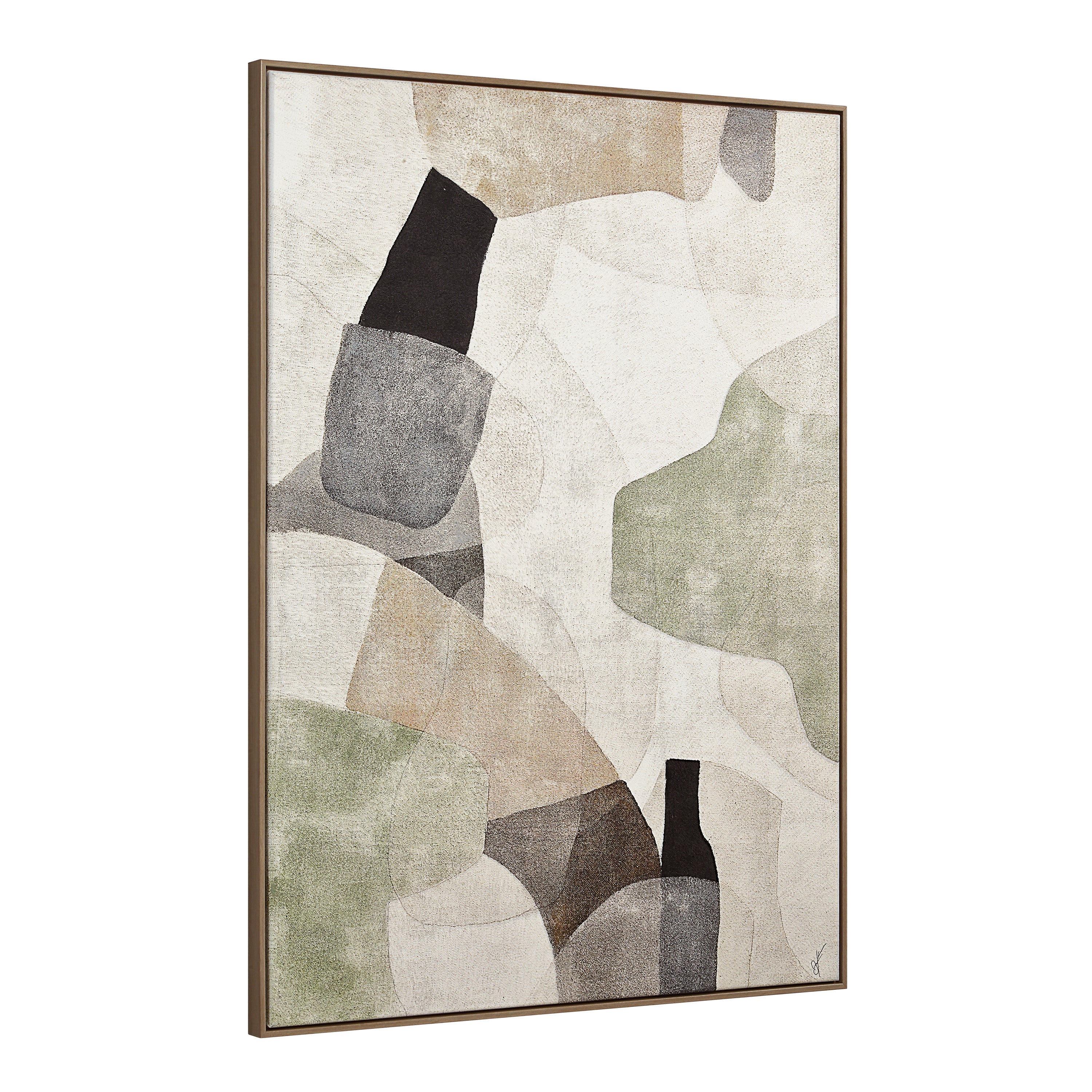 Nala 48" H x 36" W Canvas Art, Beige - Angle Image - OL2218