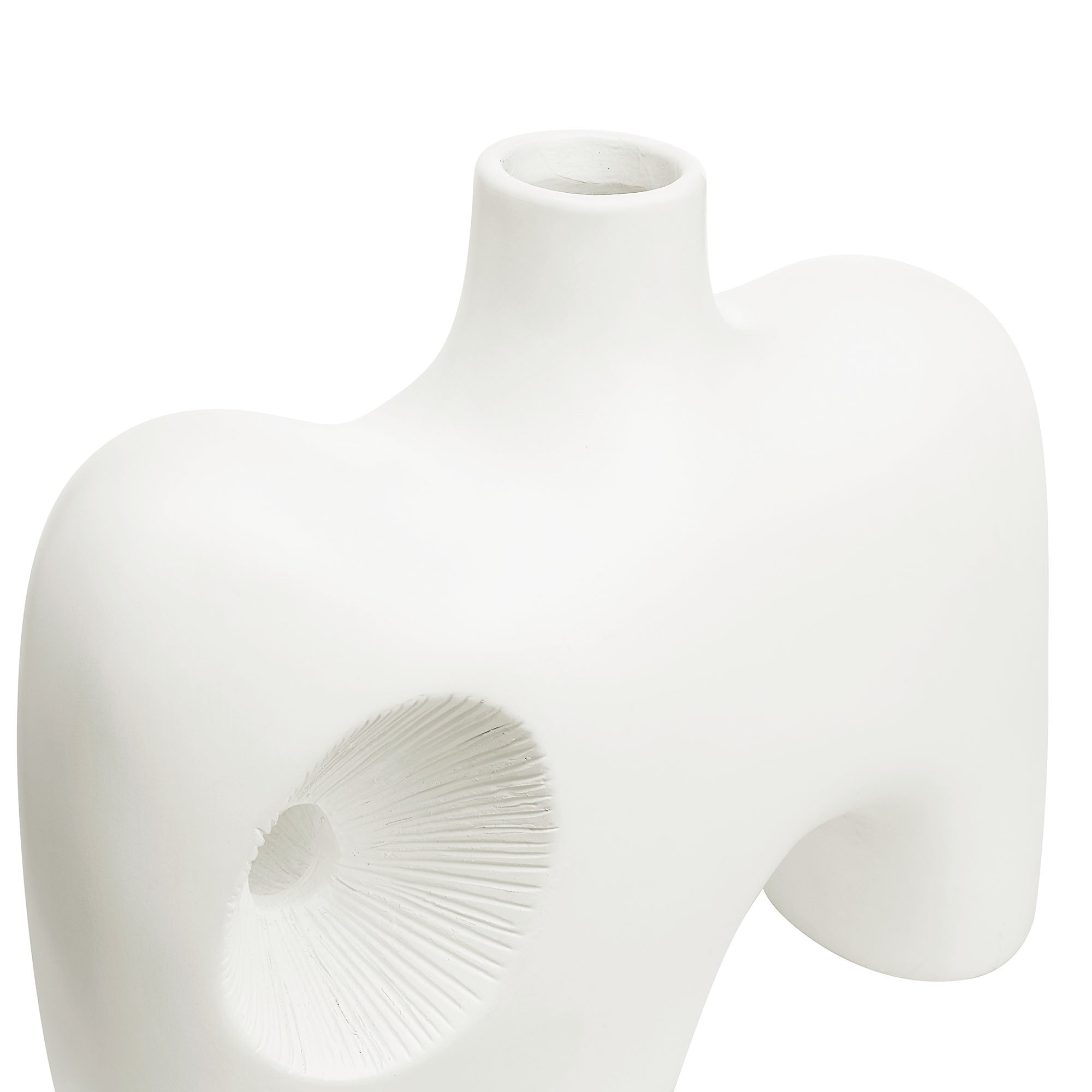 Mariner Indoor Ceramic Vase , Off-White - Detail Image - VAS210