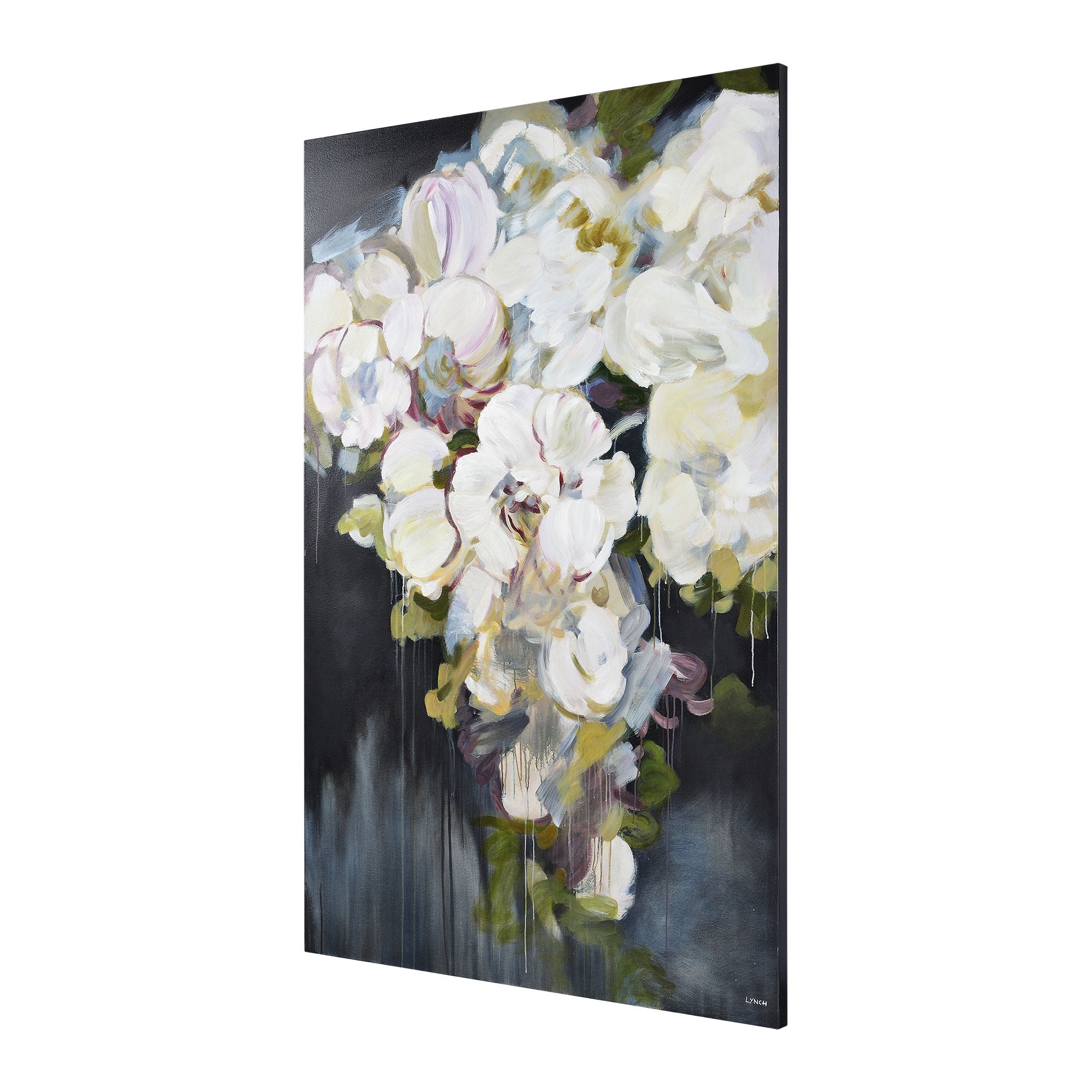 Gables 48" Wide Canvas Art, Off-white - Angle Image - OL2061