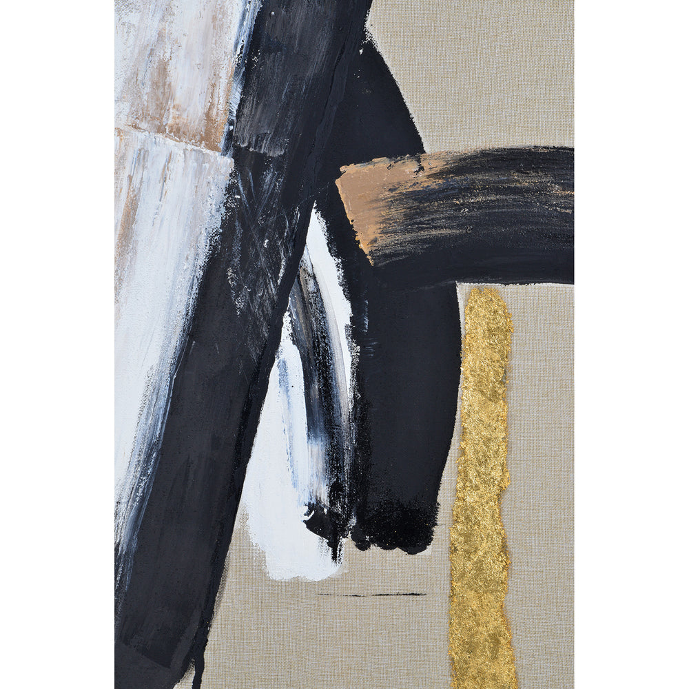Ilya 40" Wide Canvas Art, Black - Detail Image - OL1928
