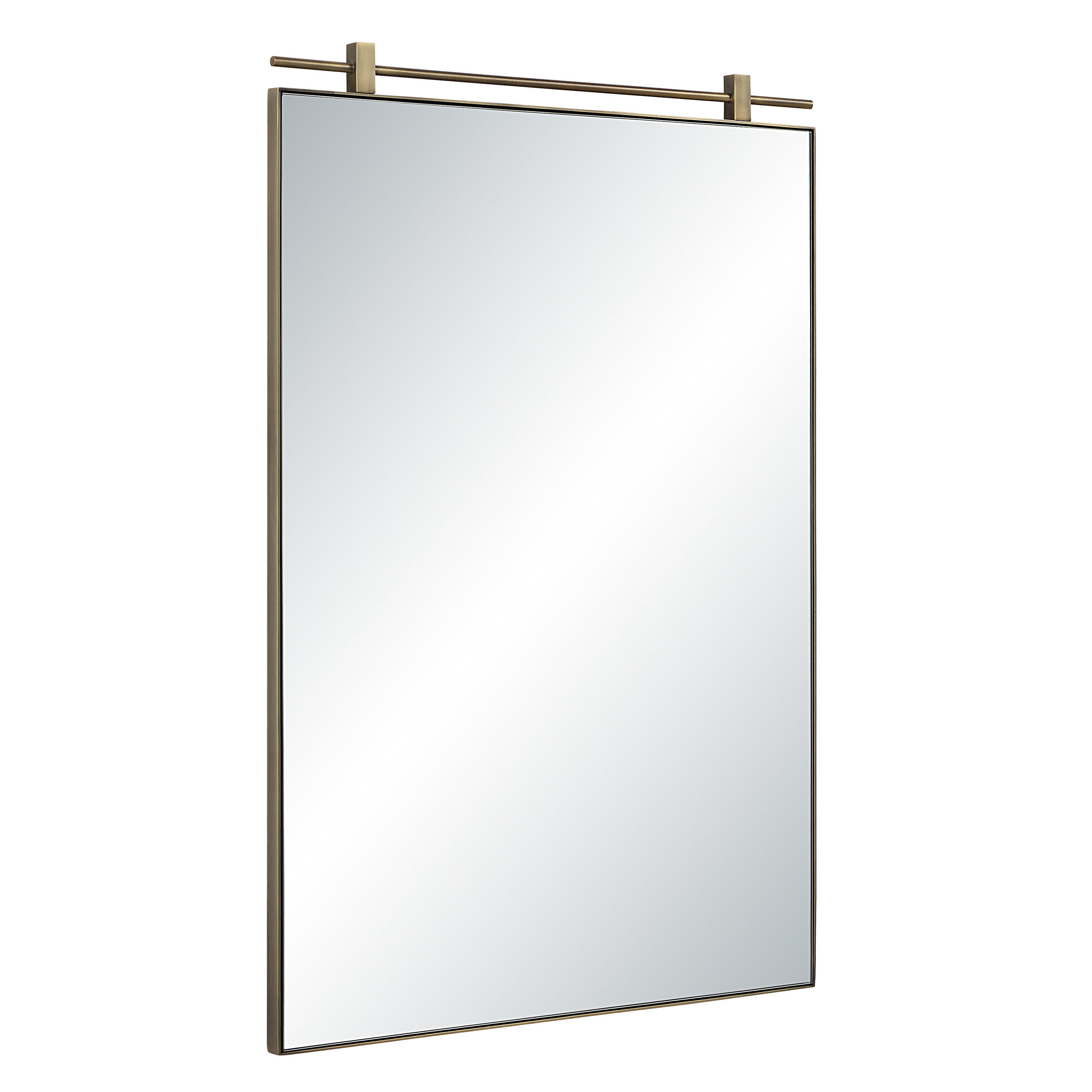 Neem 36" H x 24" W Wall Mirror, Yellow - Angle Image - MT2737