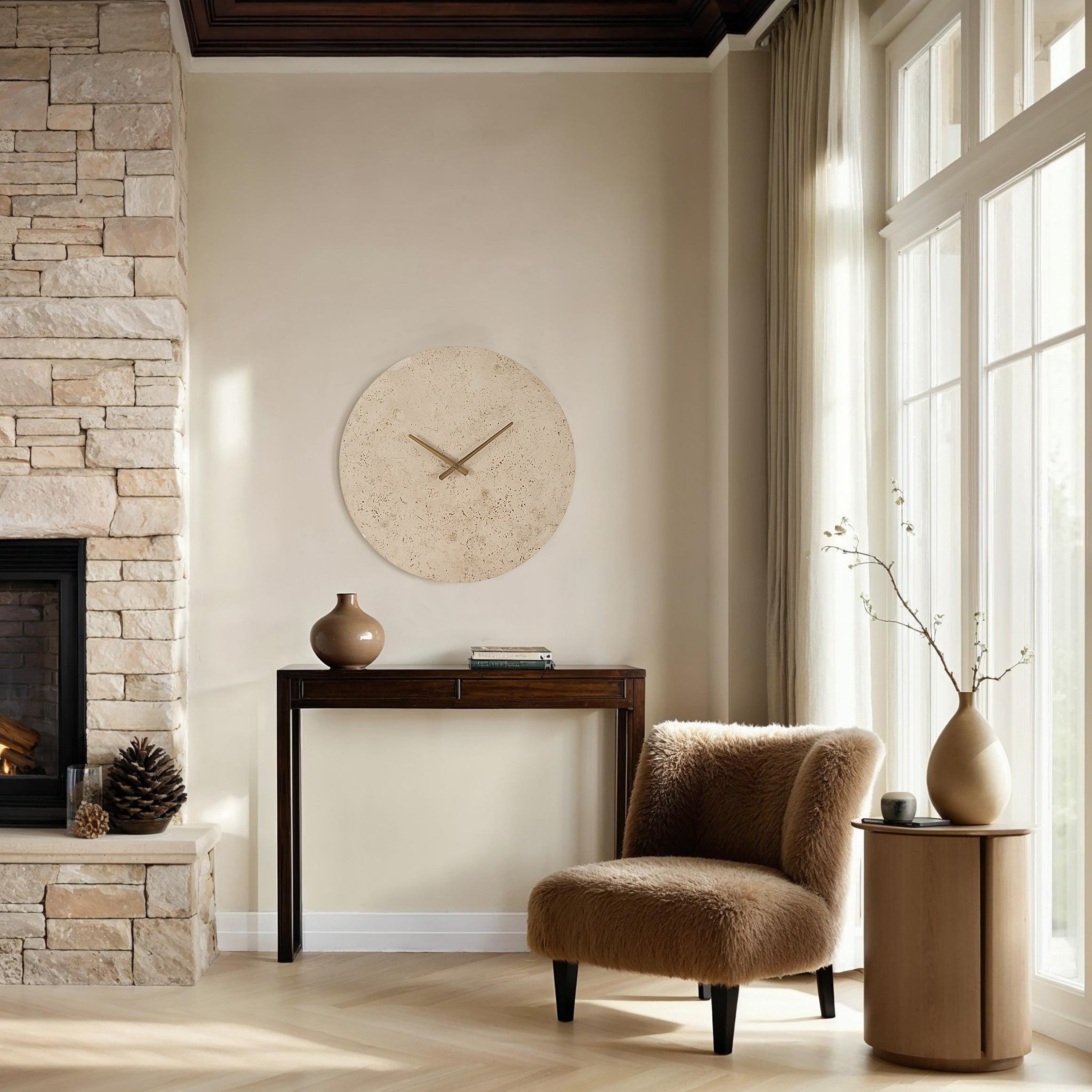 Fusion Wall Clock, Natural - Lifestyle Image - CL260