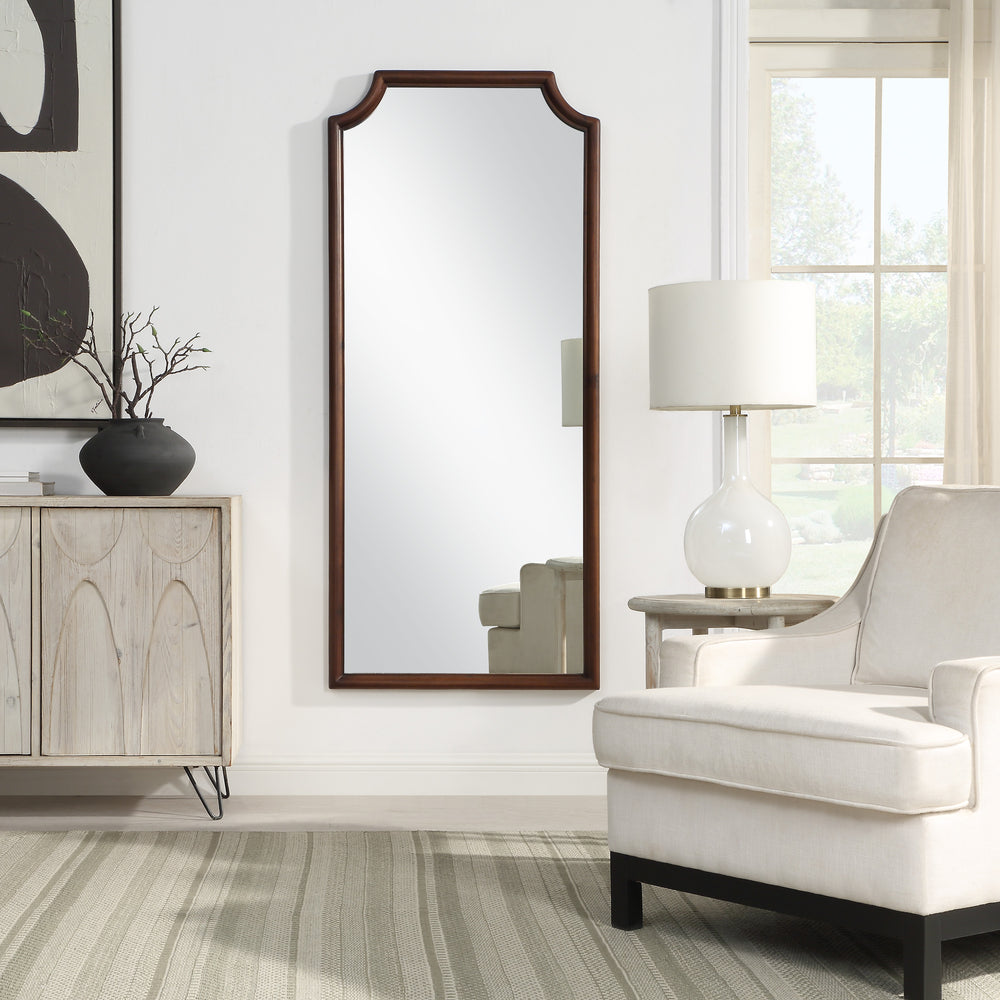 Otara 68" H x 30" W Wall Mirror, Brown - Lifestyle Image - MT2710
