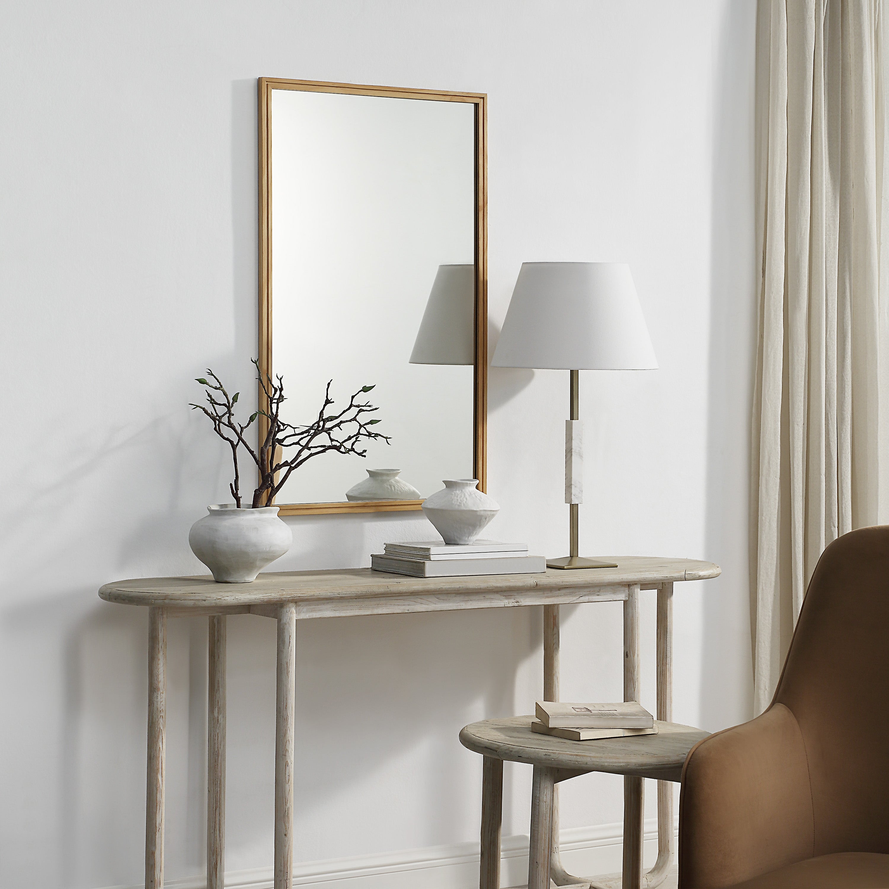 Canas 40" H x 24" W Wall Mirror, Brown - Lifestyle Image - MT2714