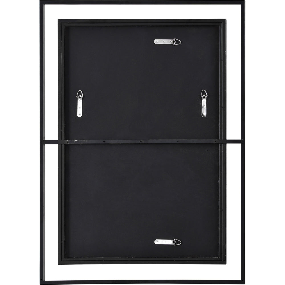Gray 38" Tall Rectangle Wall Mirror, Yellow - Backing Image - MT2244