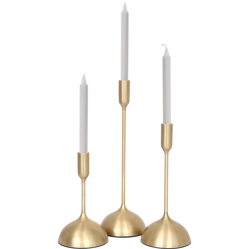 Ferris Indoor Aluminum Candle Holder, Gold - Main Image - CAN158