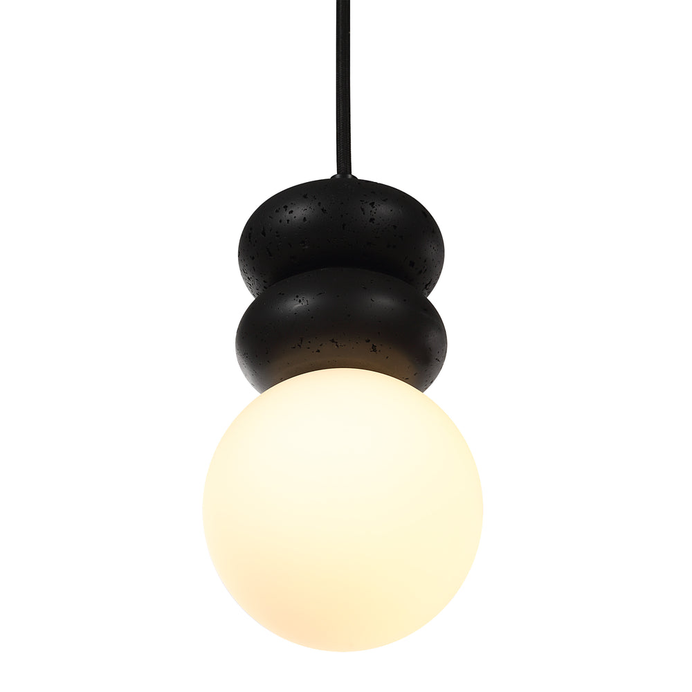 Solene 118" Height Ceiling Fixture, Matte Black - Angle Image - LPC4501