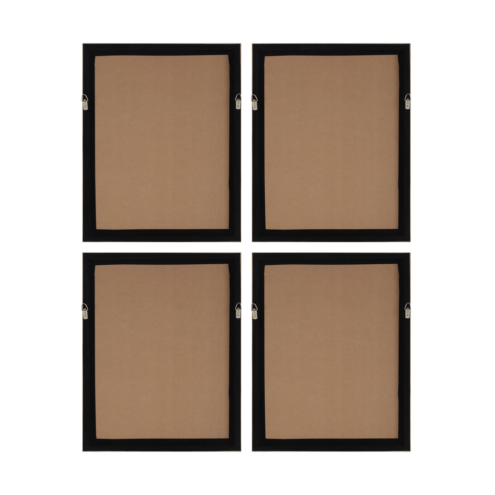Palmela 16.0" Wide Wall Decor, Printed Artwork (4 Piece Set) - Backing Image - PA0048