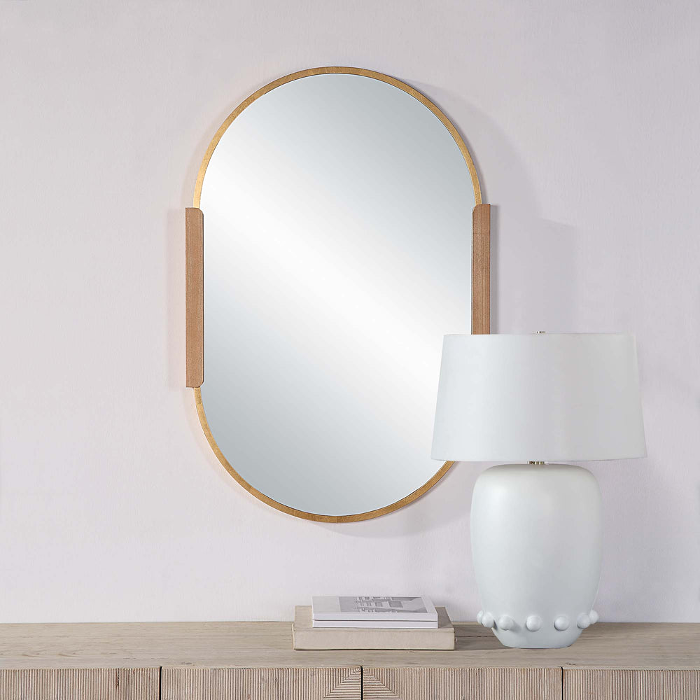 Kerianne 41" Tall Oval Wall Mirror, Yellow - Lifestyle Image - MT2556