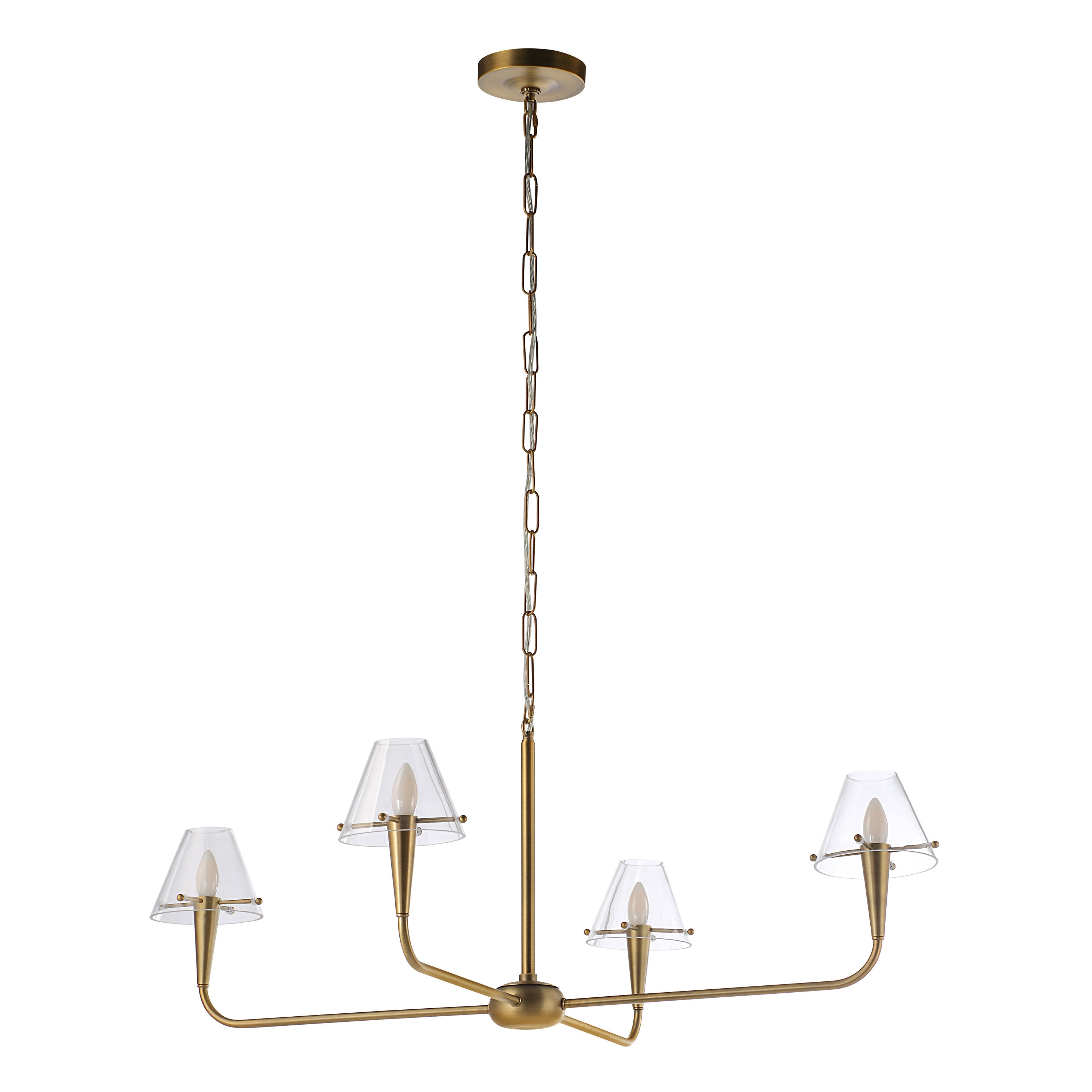Maite 78" Height Ceiling Fixture, Plated Dark Antique Brushed Brass - Main Image - LPC4498