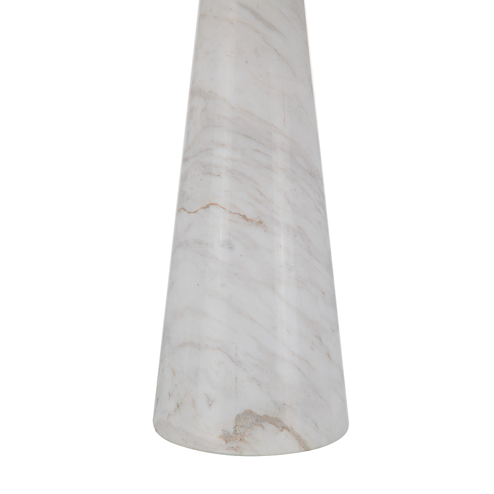 Vevey 25" Tall Plated Antique Brushed Brass Iron Table Lamp with Tapered Linen Shade - Detail Image - LPT1260