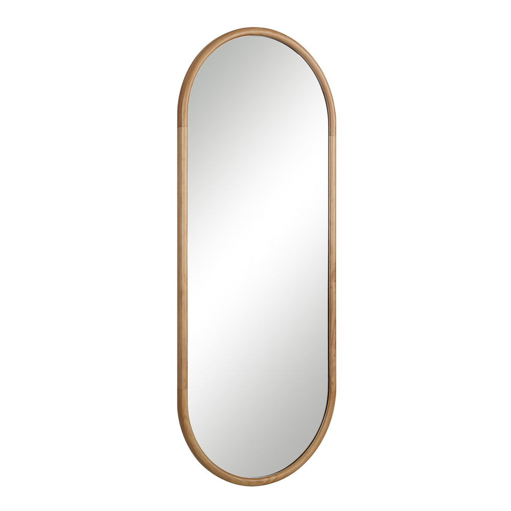 Pudino 60" H x 24" W Wall Mirror, Brown - Angle Image - MT2717