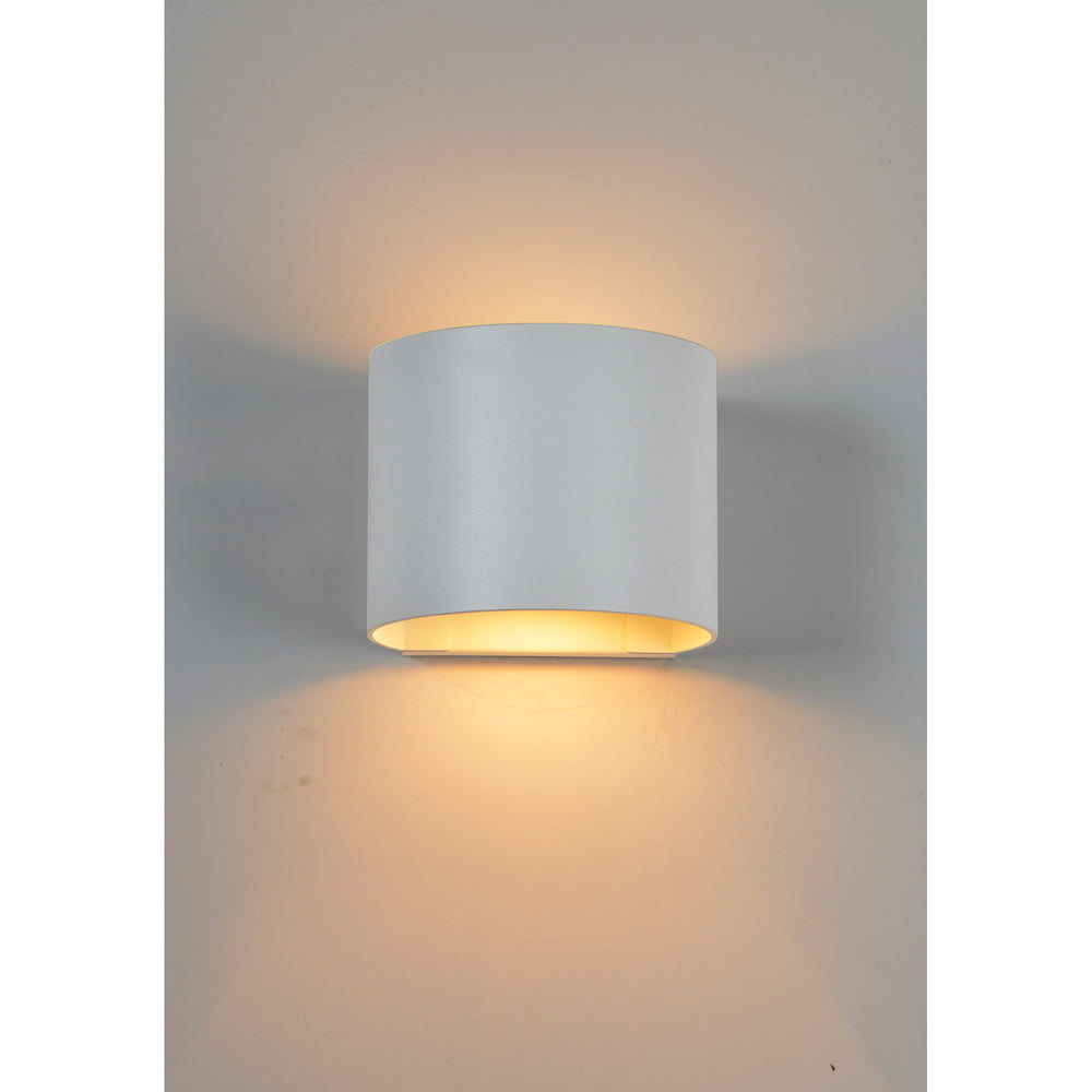 Zak 4.72" Length Wall Sconce, Matte White - Additional Image 2 - WS112