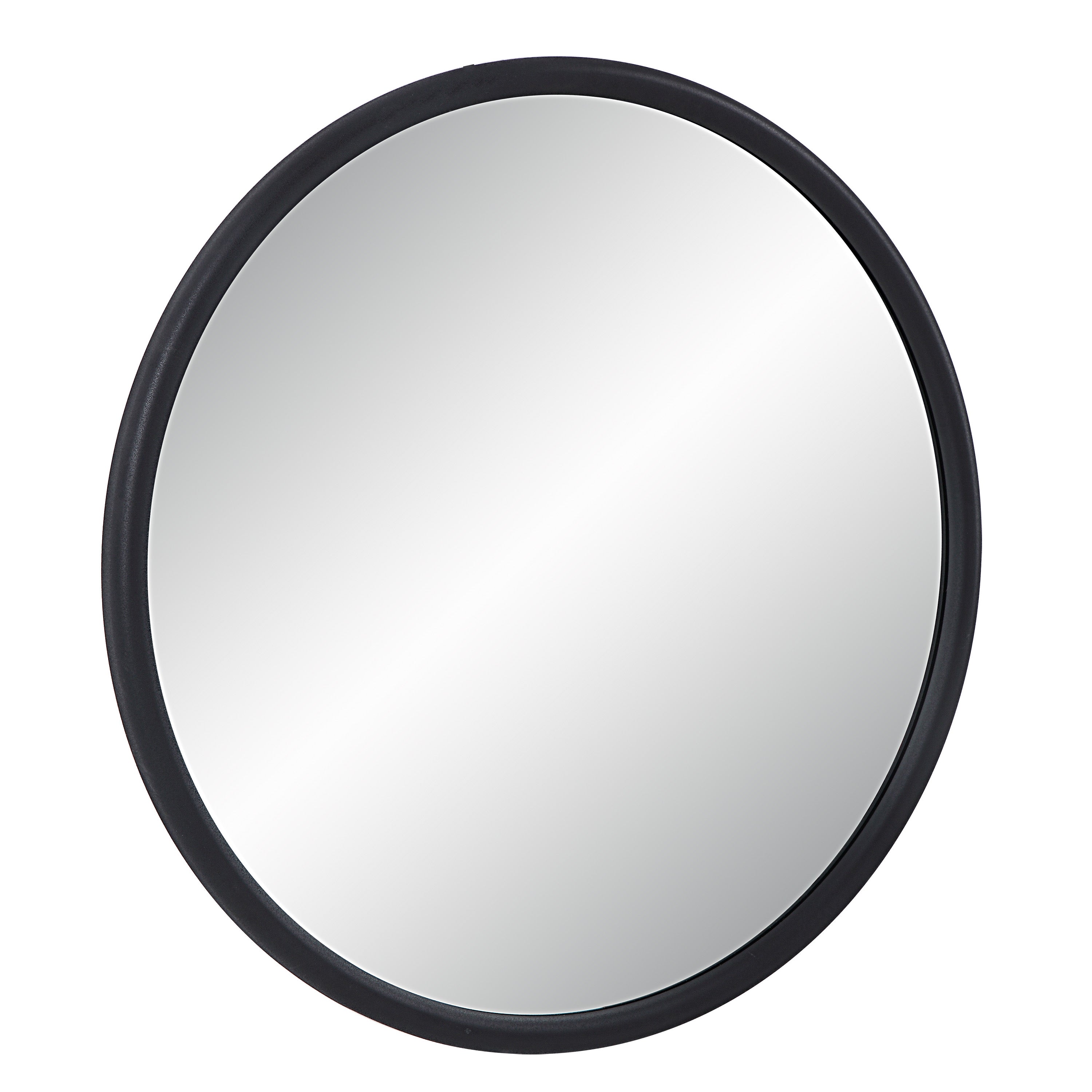 Namur 36" Tall Round Mirror, Matte Black - Angle Image - MT2630