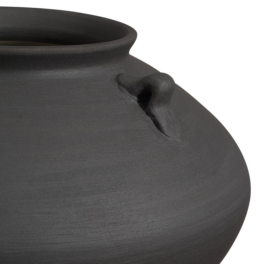 Asher Indoor Vase, Black - Detail Image - VAS297