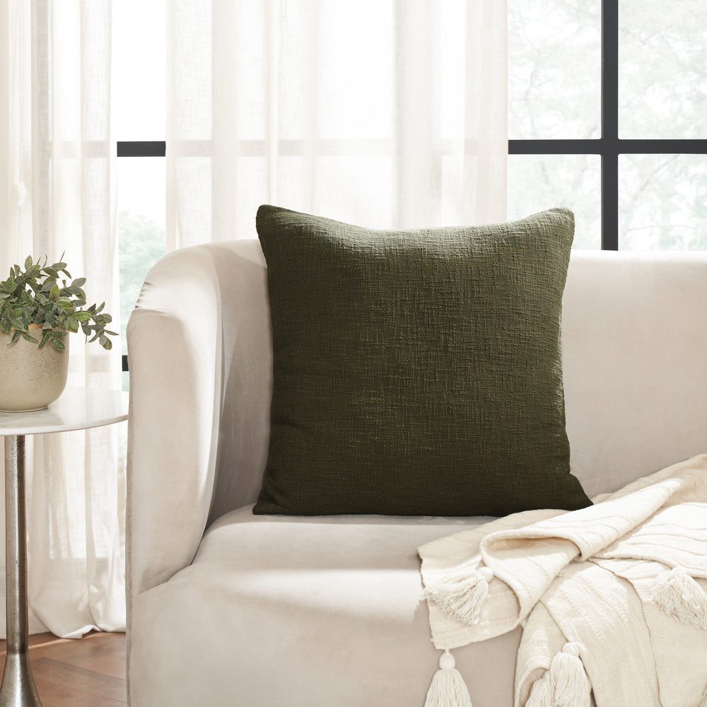 Sandro 22 X 22 Indoor Pillow, Olive - Lifestyle Image - PWFL1469