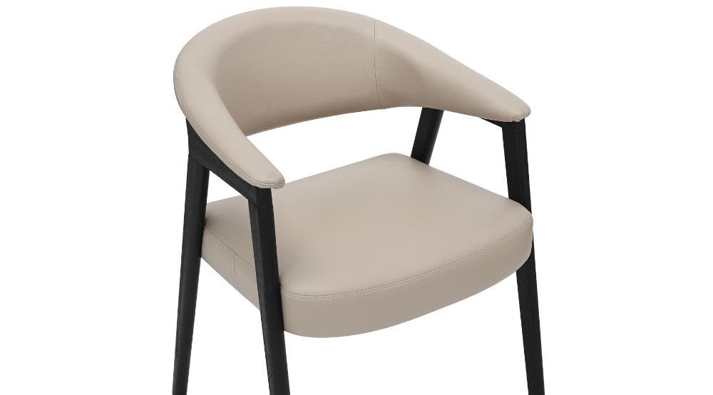 Tovas and Bexley 7pc Dining Set - Black Table and Mushroom Chairs