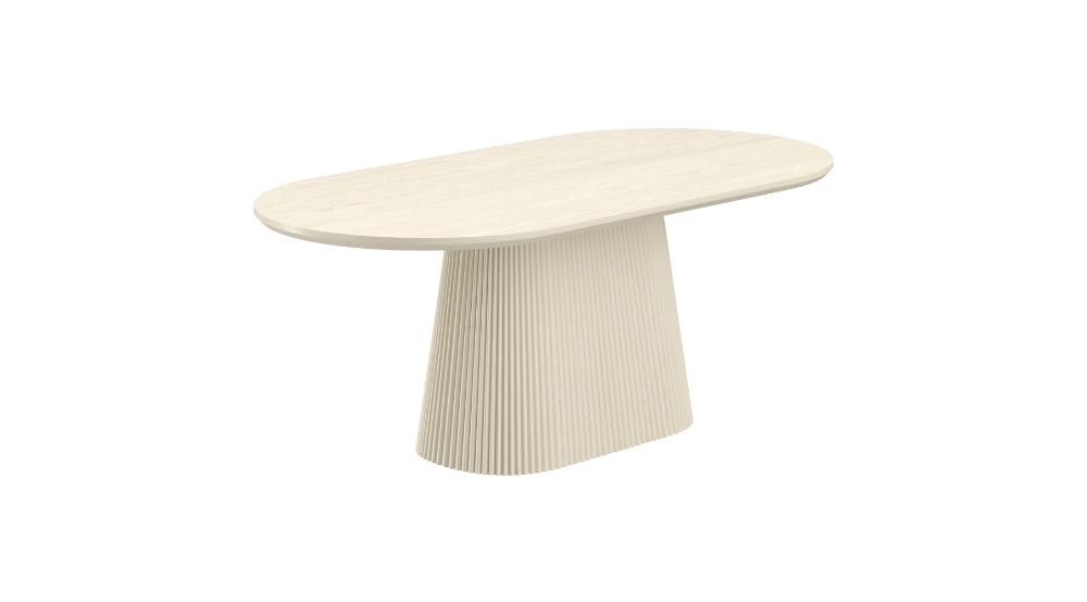 Tovas and Caspian 7pc Dining Set - Ivory Table and Sand and Natural Chairs
