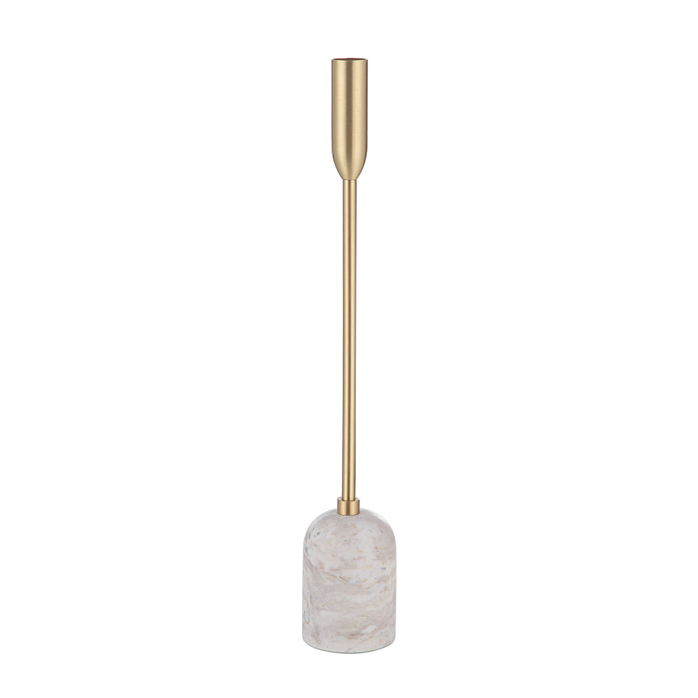 Marchesa Indoor Iron Set Of 3 Tapered Candle Holder, Satin Brass - Additional Image 4 - CAN183