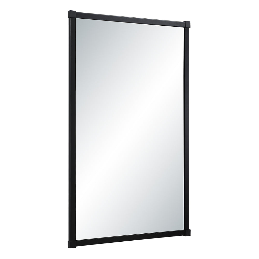 Kauri 35" H x 22" W Wall Mirror, Black - Angle Image - MT2739