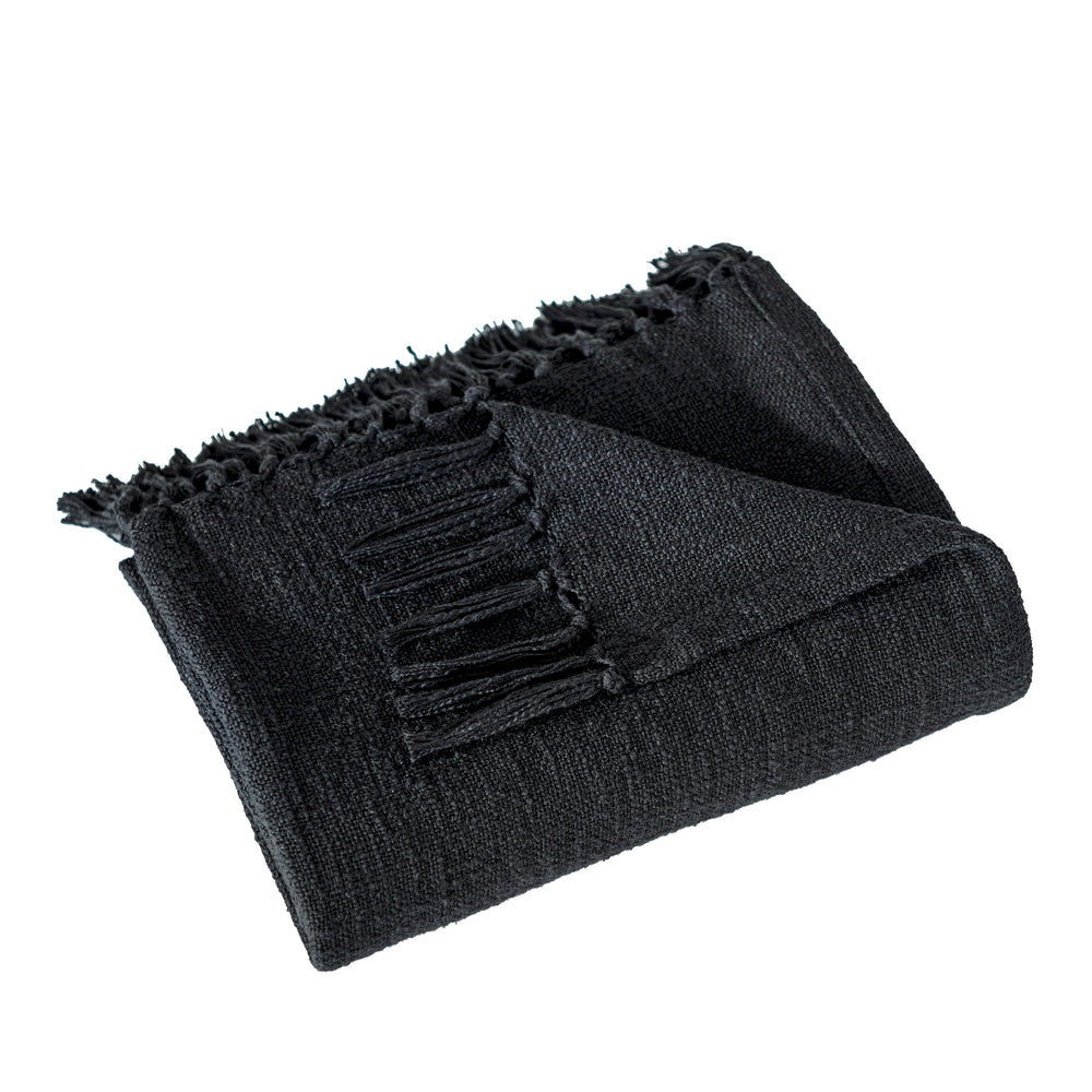 Carnelia 70X50 Throw, Black - Additional Image 2 - THR1018