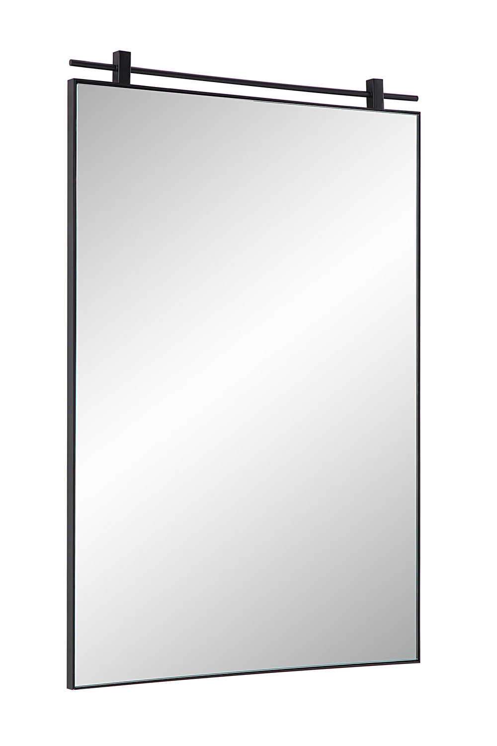 Titel 36" Tall Rectangular Mirror, Matte Black - Angle Image - MT2633