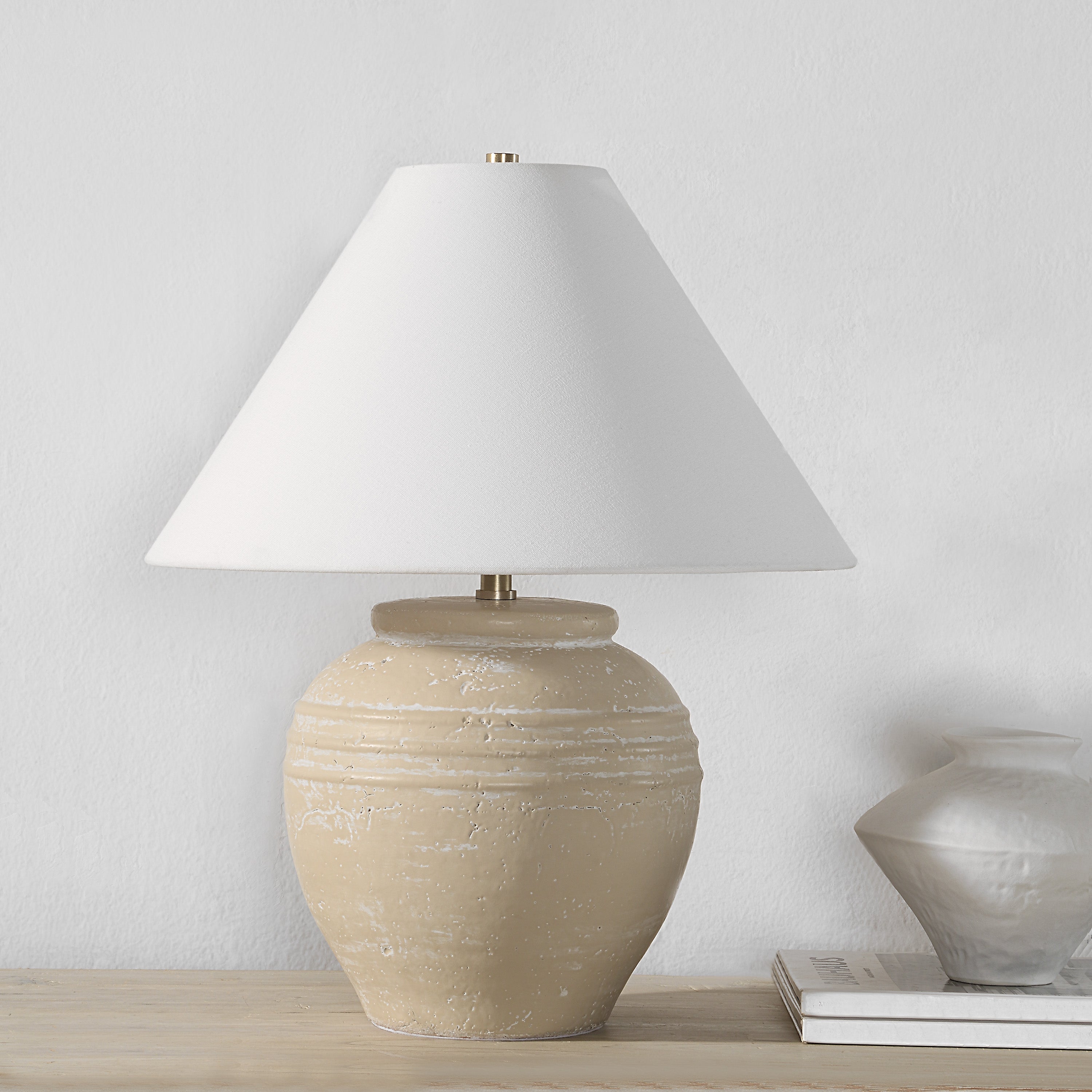 Fela 21" Length Table Lamp, BEIGE - Lifestyle Image - LPT1280