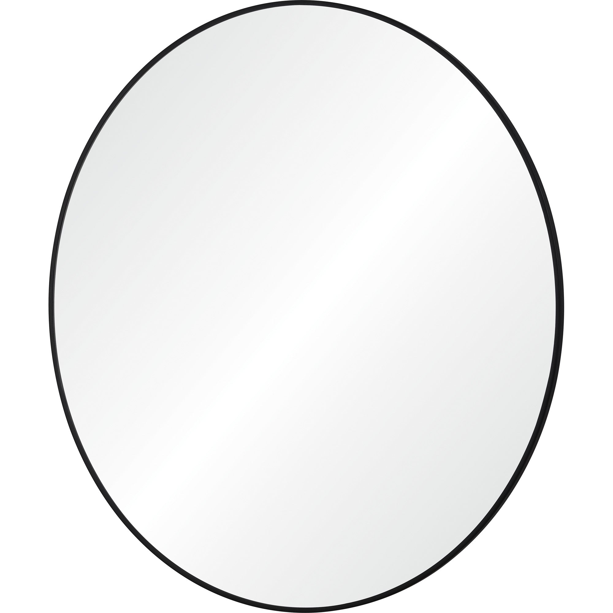 Posadas 36" Tall Round Wall Mirror, Black - Angle Image - MT2527