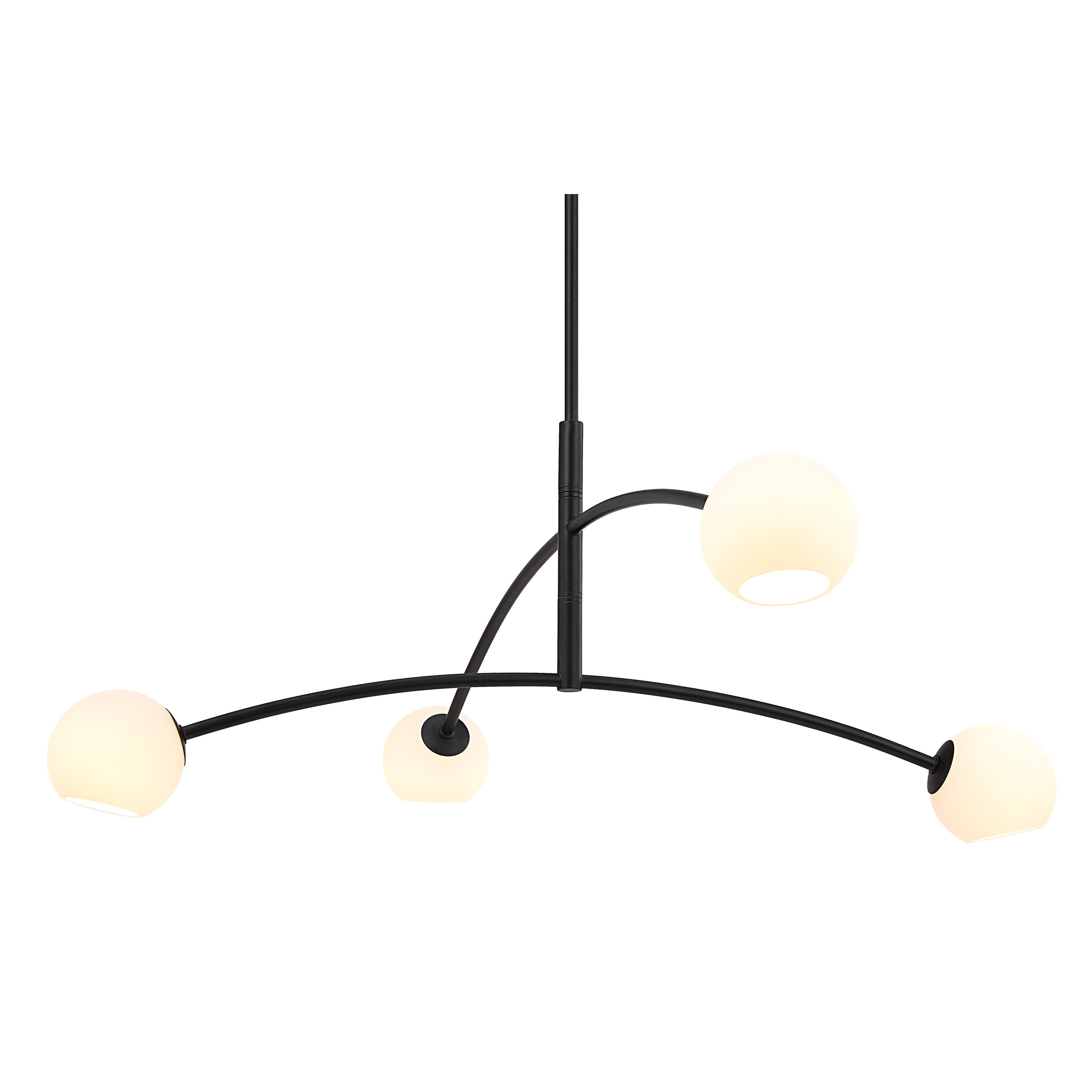Nube 54" Wide 4-Light Chandelier, Matte Black - Additional Image 2 - LPC4472