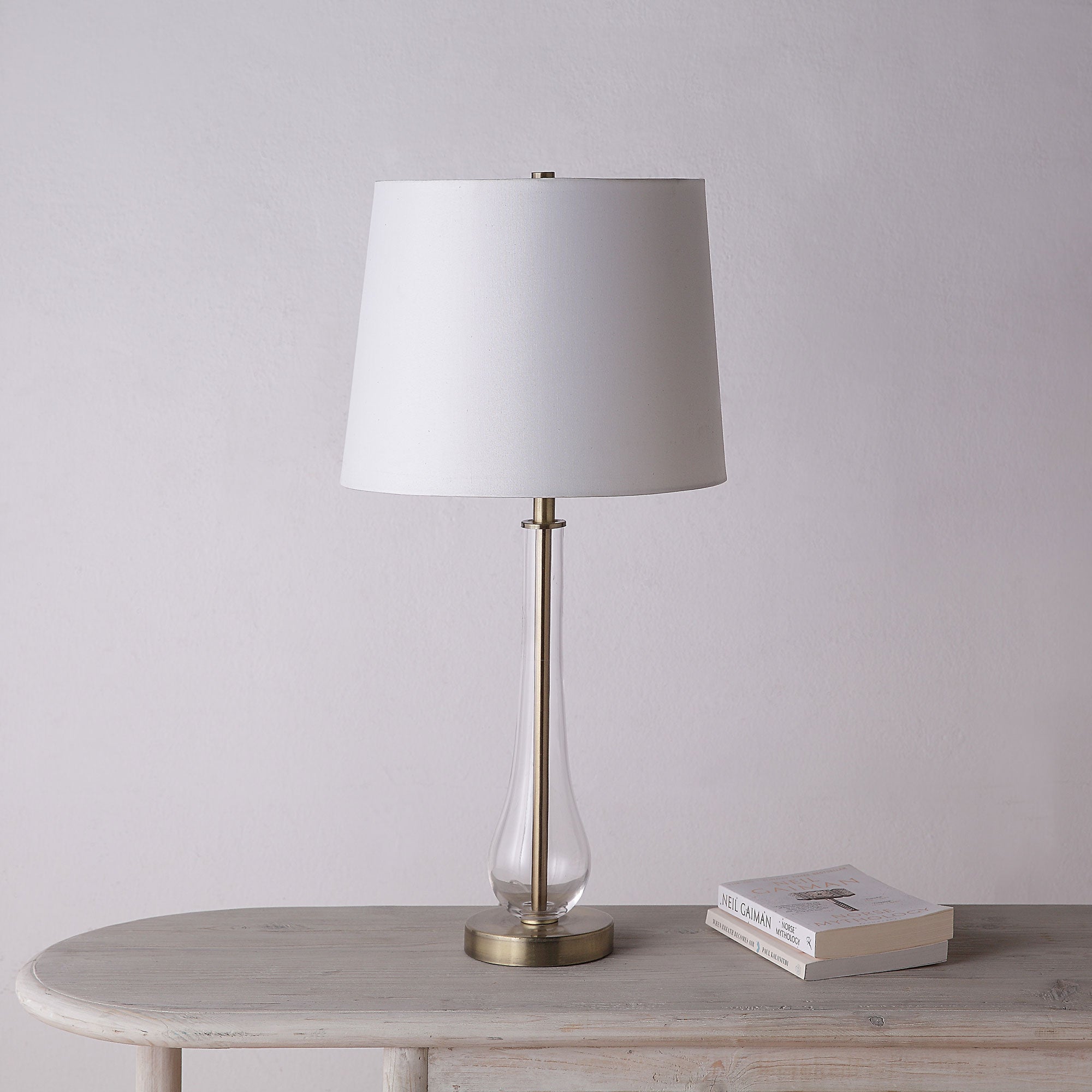Nabi 26.5" Length Table Lamp- Set of two, Antique Brass - Lifestyle Image - LPT1237-SET2