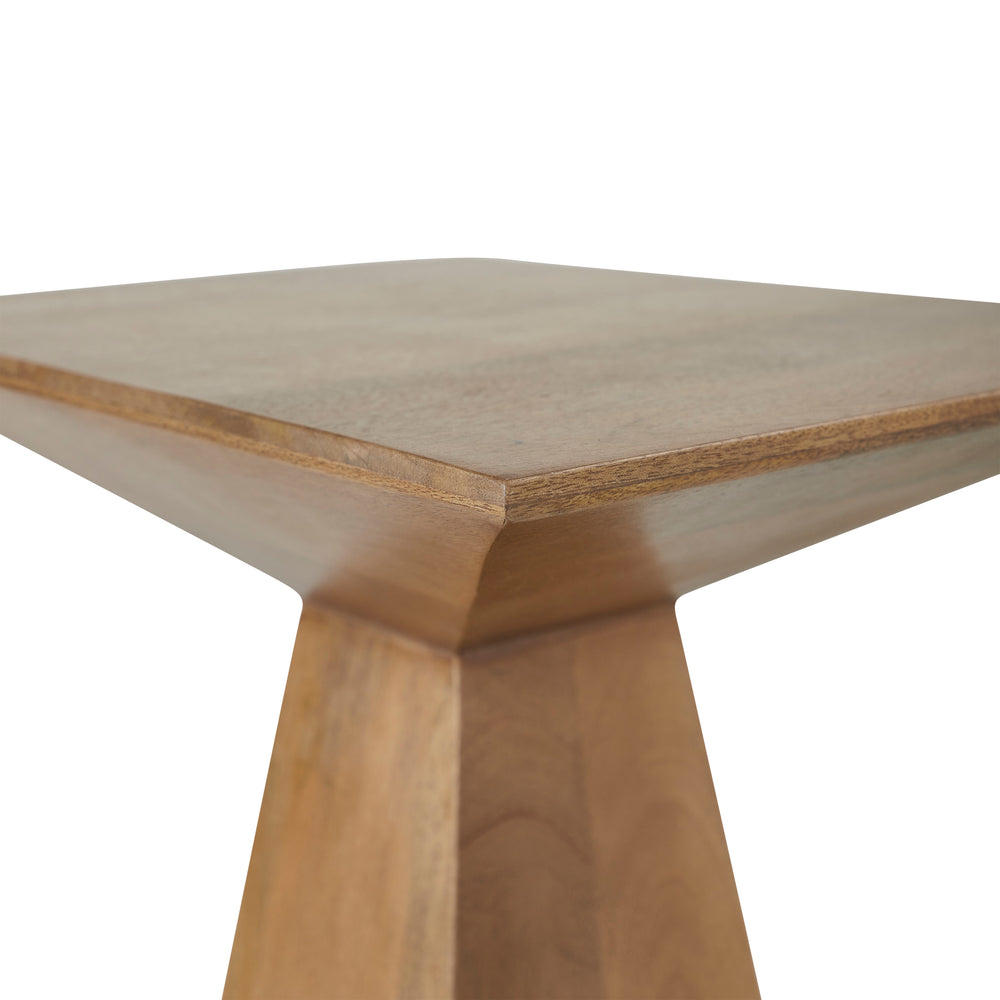 Garnett Indoor Mango Wood Side Table, Light Brown - Additional Image 2 - TA510