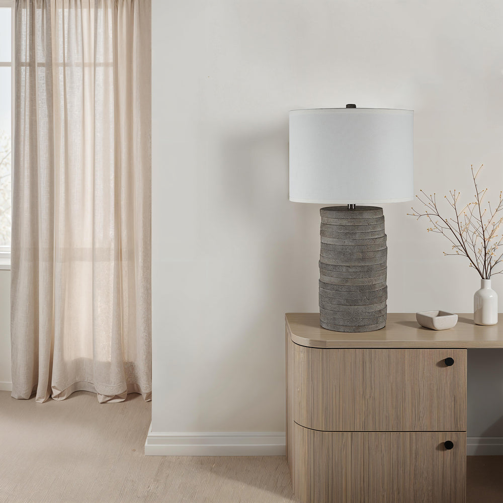 Whalen 28.0" Height Table Lamps, Warm Charcoal Grey - White Label Lifestyle Image - LPT1386EV