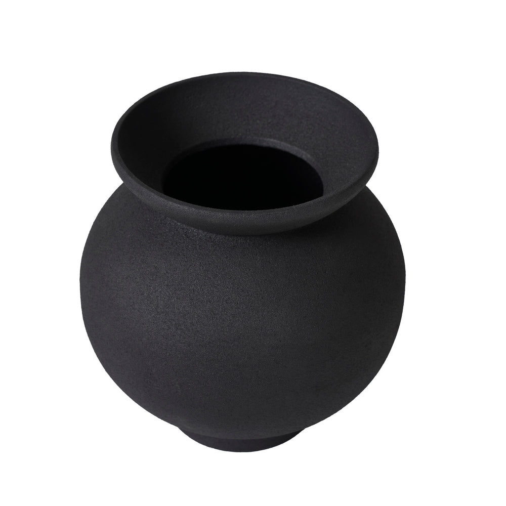 Cadiz Indoor Vase, Black - Angle Image - VAS296