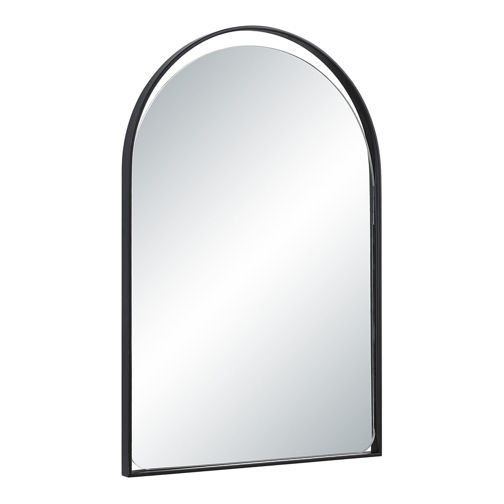 Maniola 30" H x 20" W Wall Mirror, Black - Angle Image - MT2731