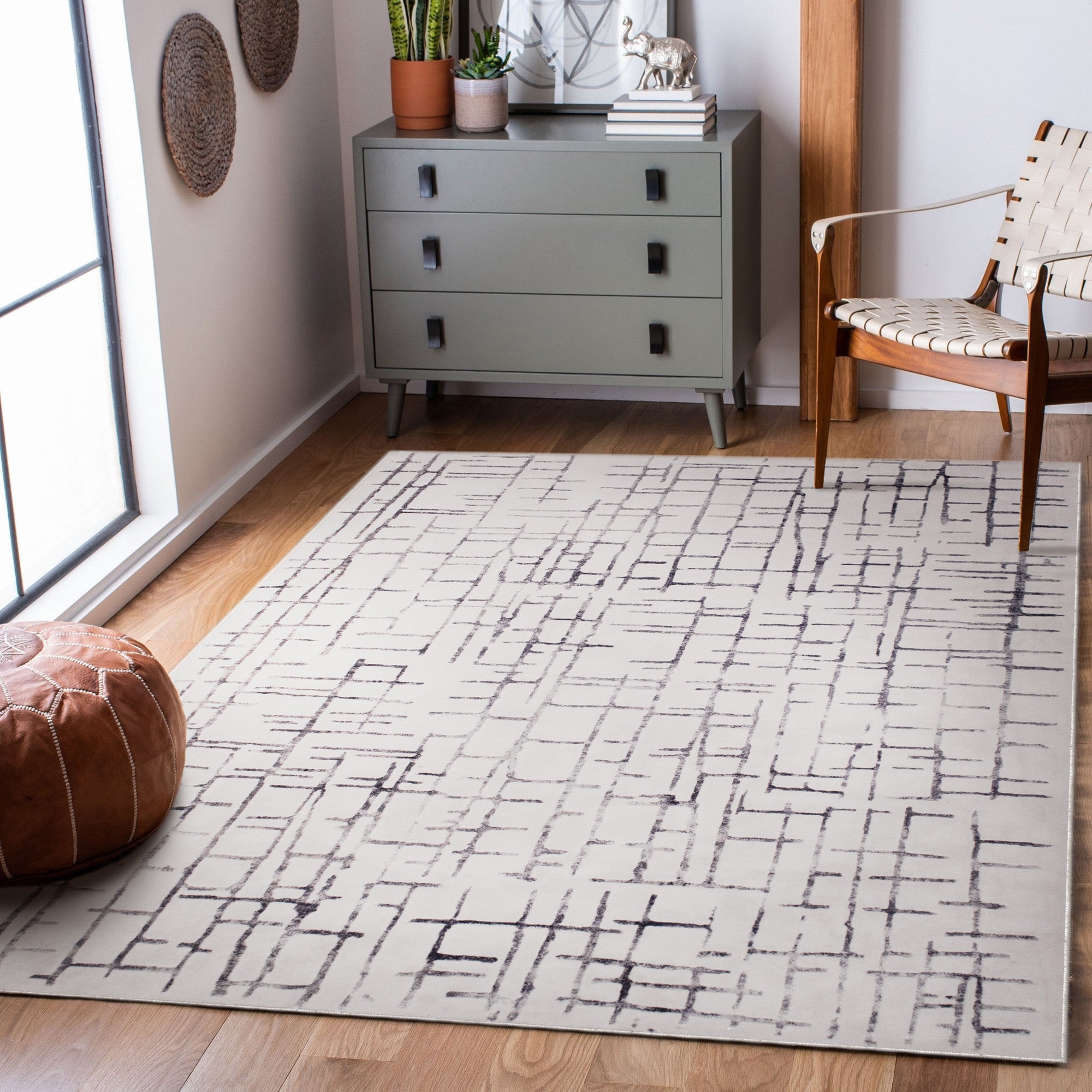 Ariella 3x5 Power loomed Indoor Rug, Grey - Additional Image 3 - RARI-20079-35